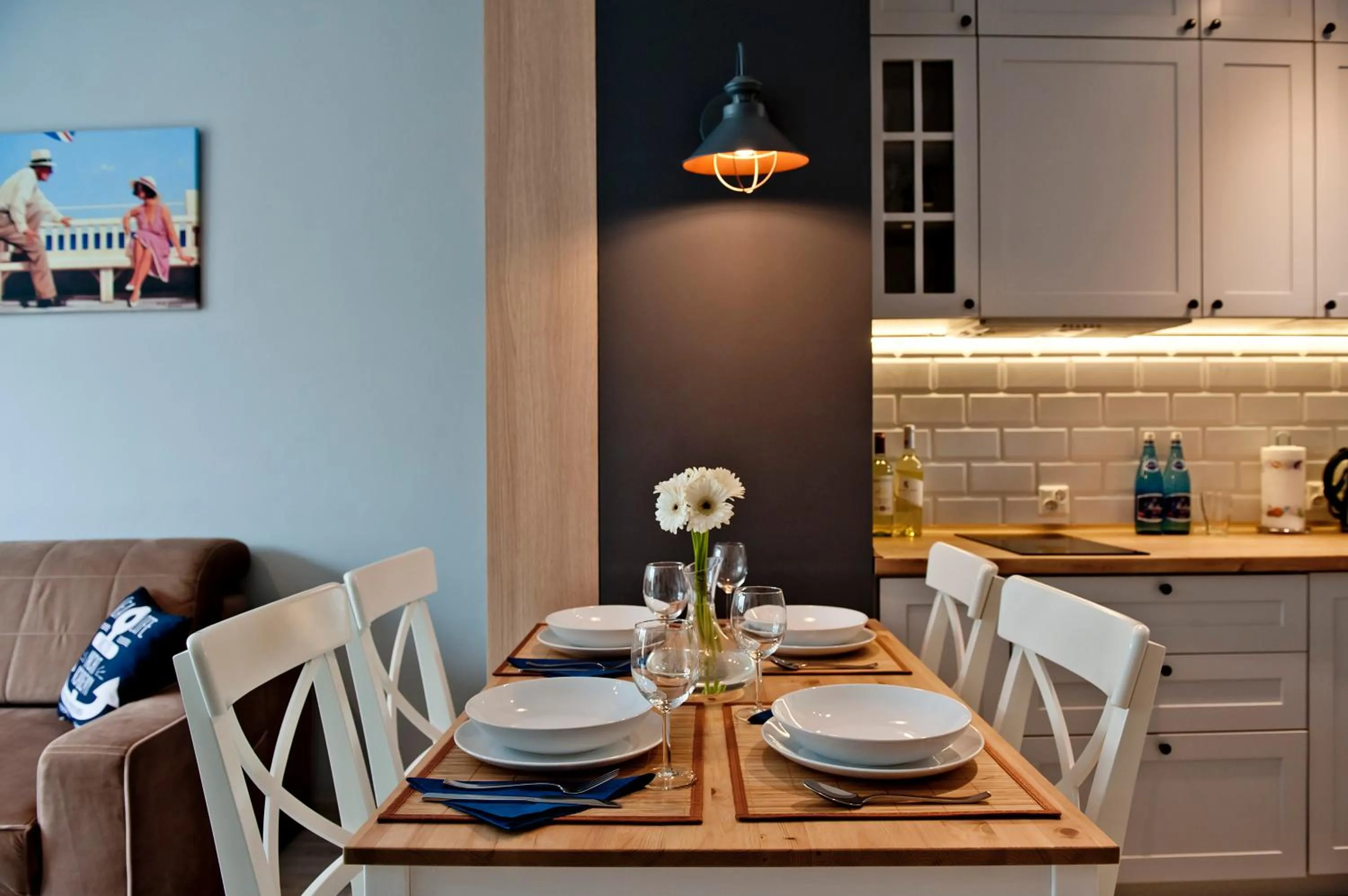 Kitchen or kitchenette in Międzymorze BlueApart Jurata