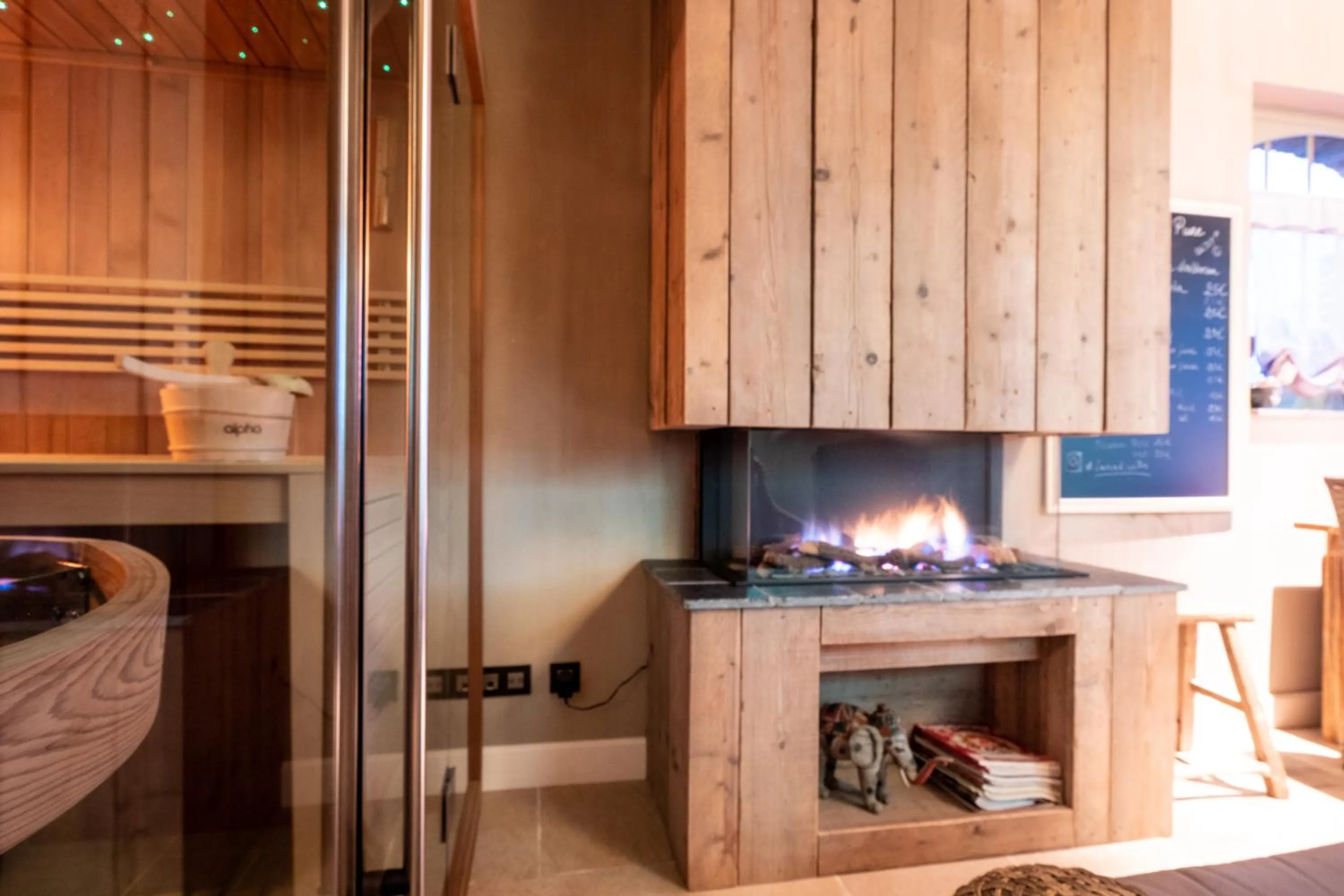 Sauna in Relax B&B Lavendine Pure