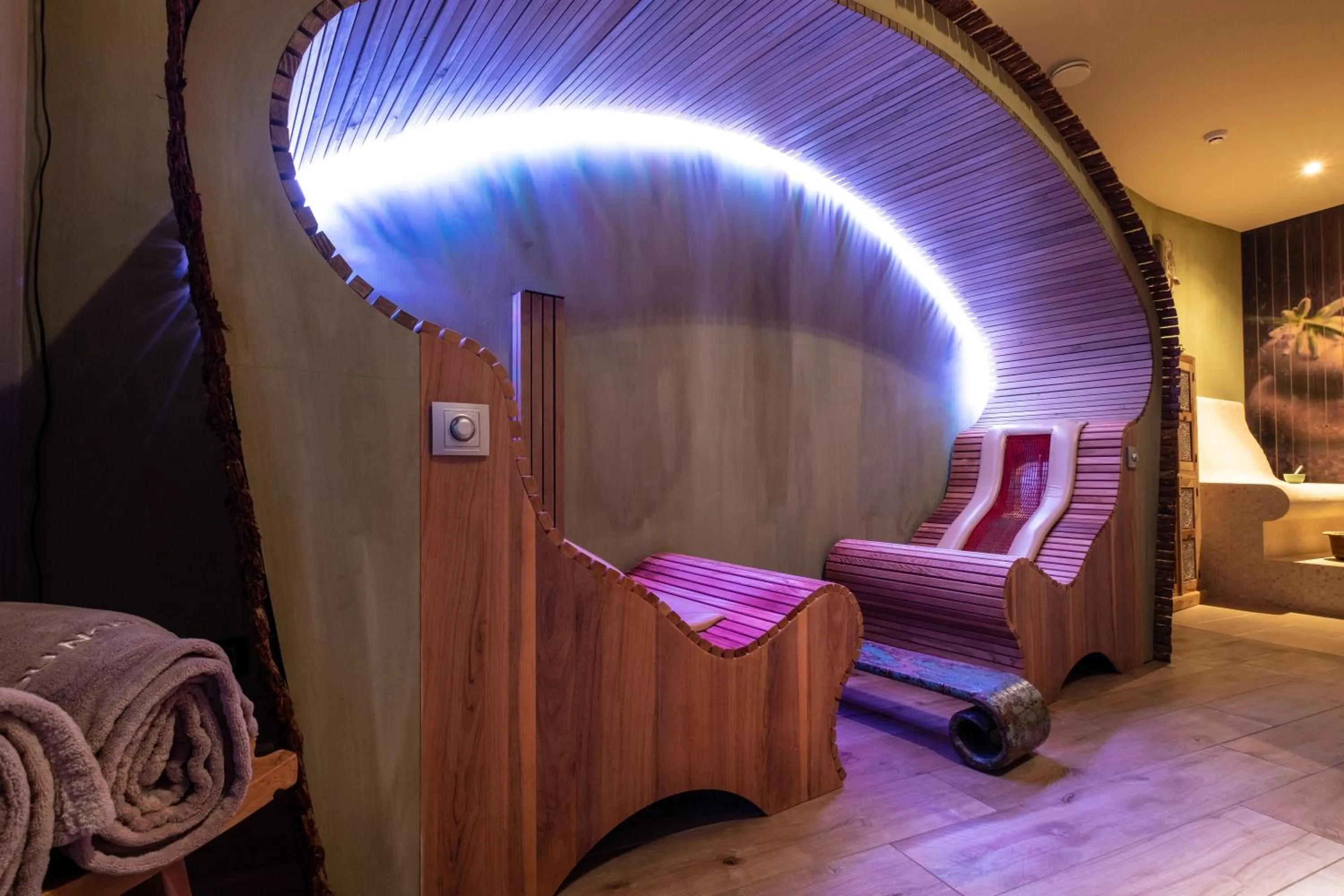 Sauna, Bed in Relax B&B Lavendine Pure