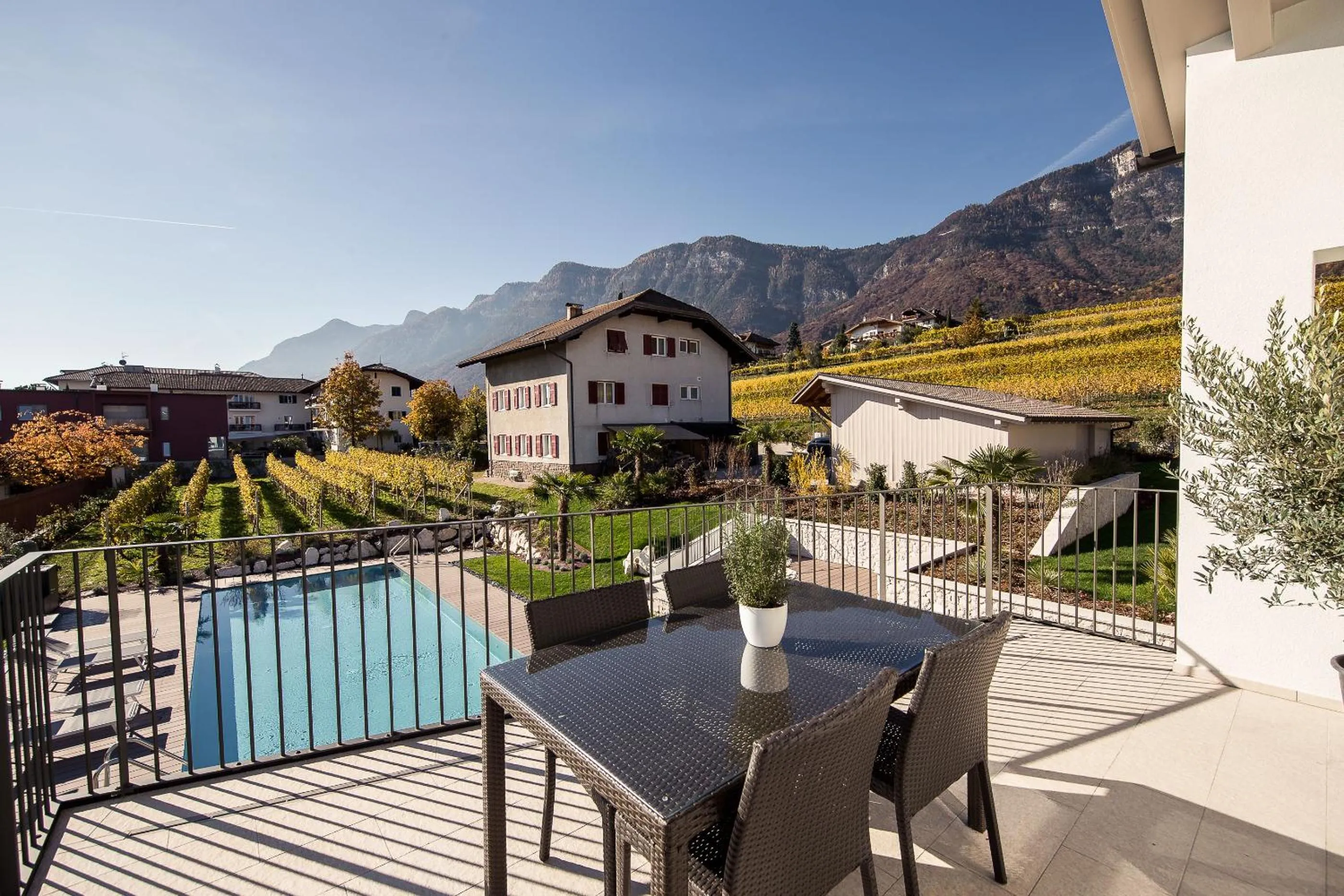Pool view in Josefshof