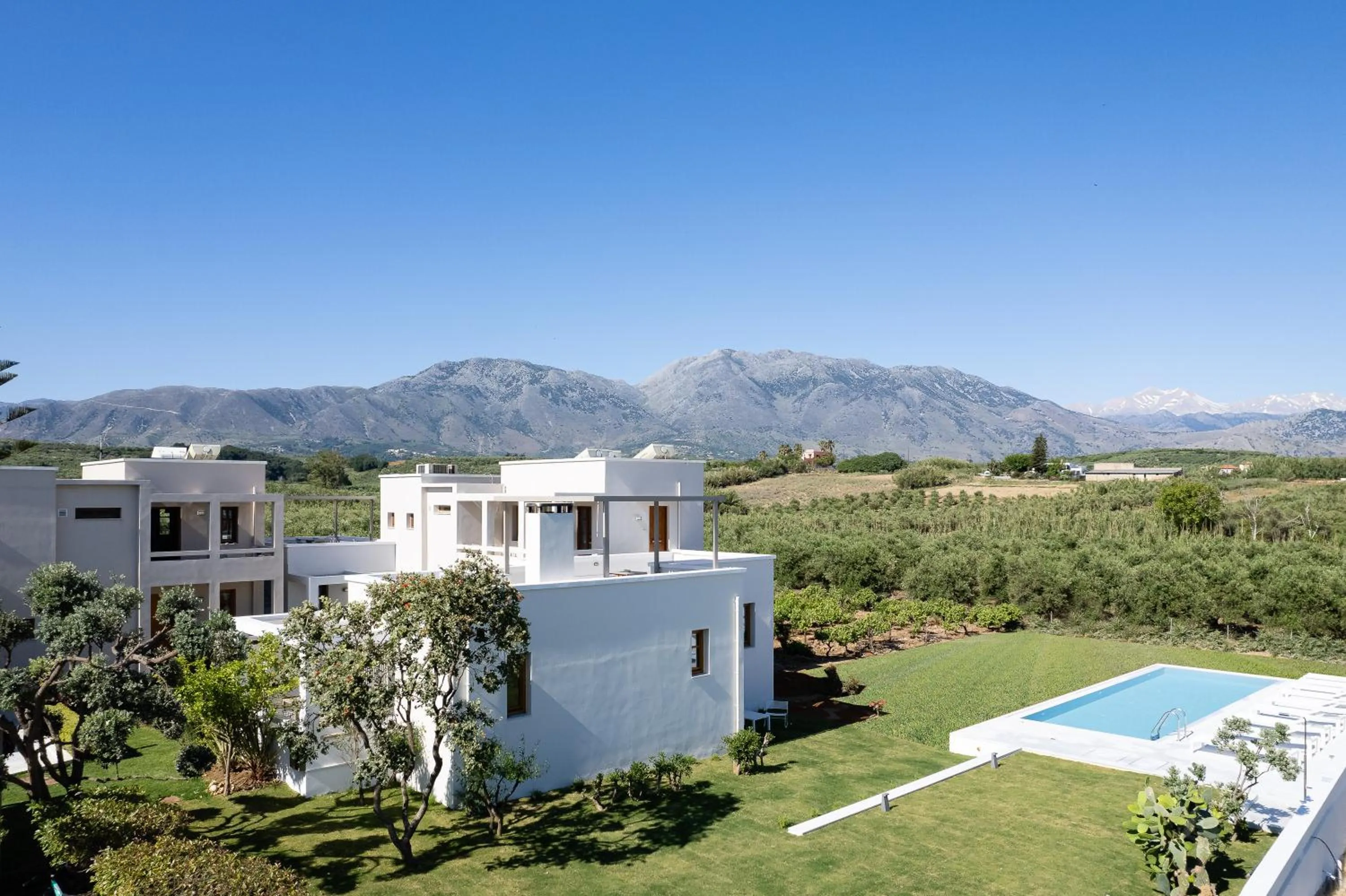 Property building in Mikro Livadi Special Lodges - Has an Eco Salt water pool - 150m from the beach