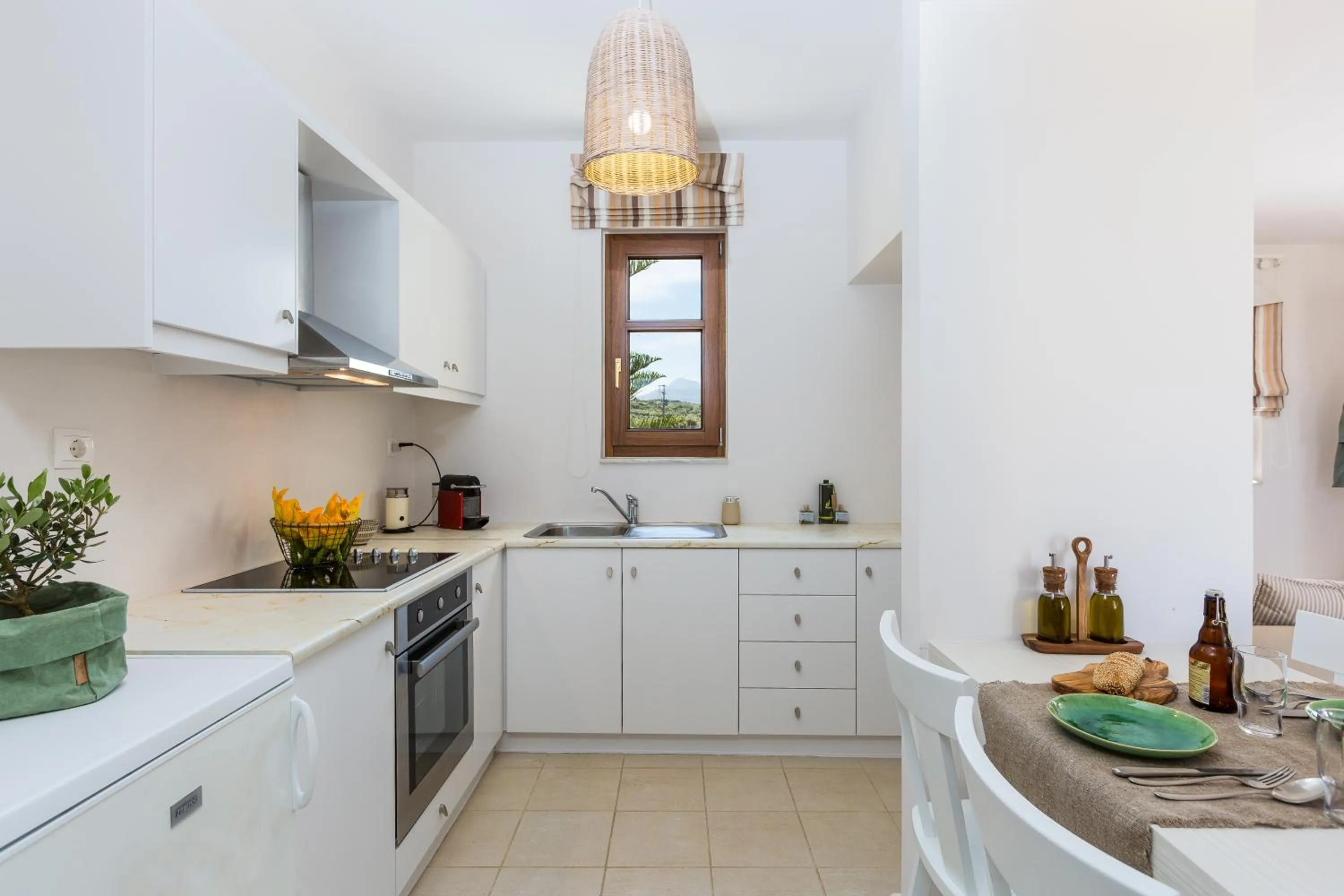 Kitchen or kitchenette in Mikro Livadi Special Lodges - Has an Eco Salt water pool - 150m from the beach