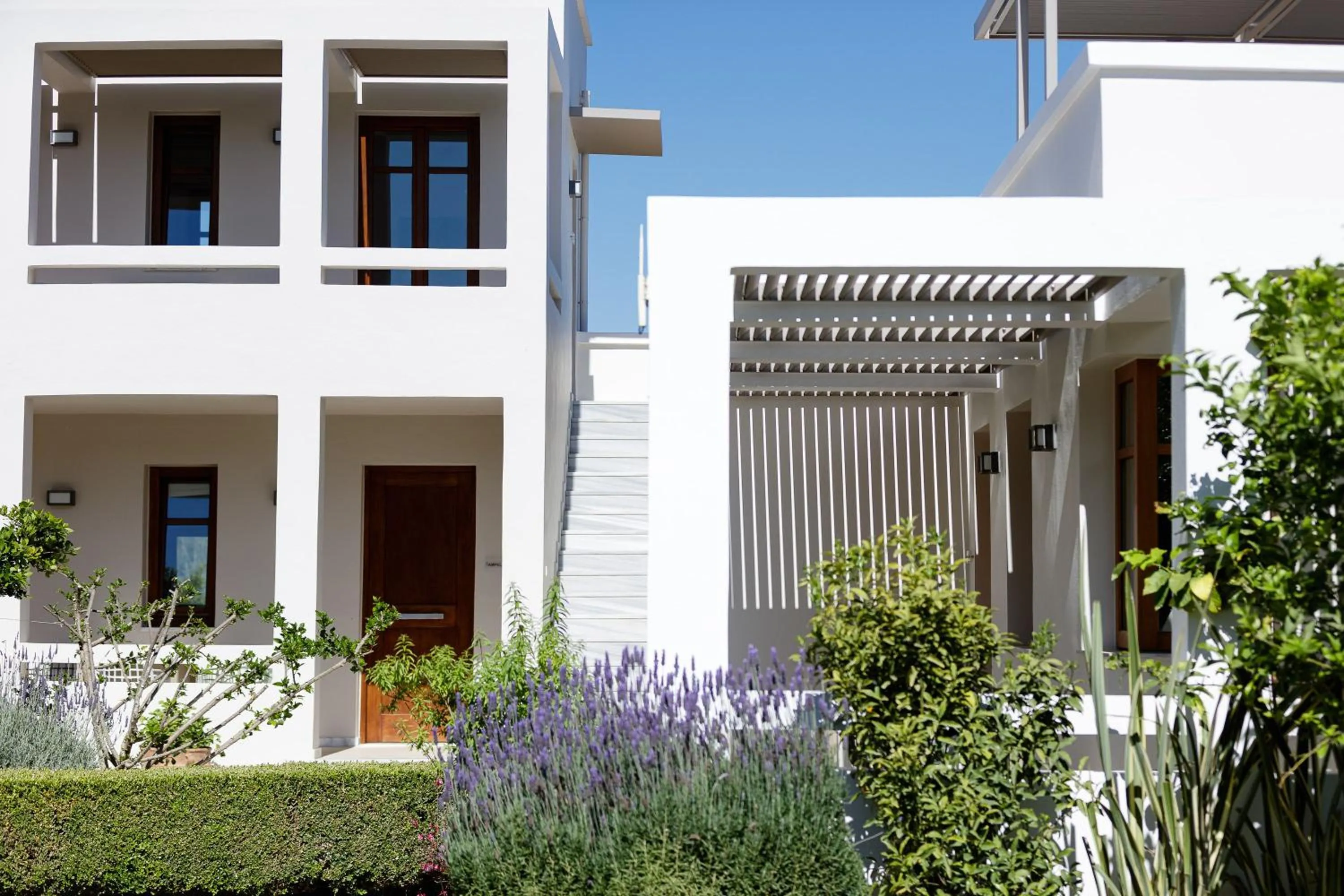 Garden in Mikro Livadi Special Lodges - Has an Eco Salt water pool - 150m from the beach