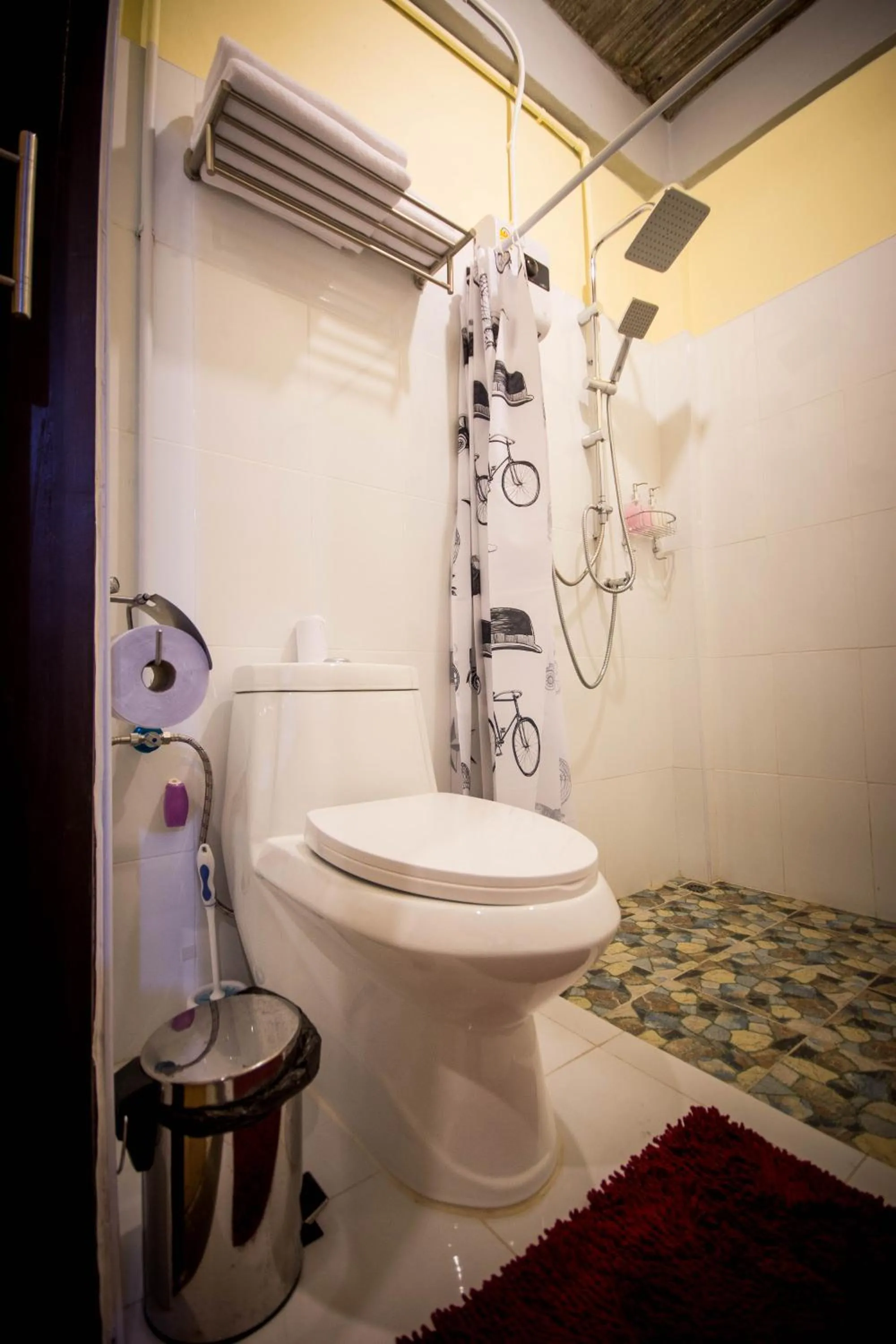 Shower in The Corner's unique house