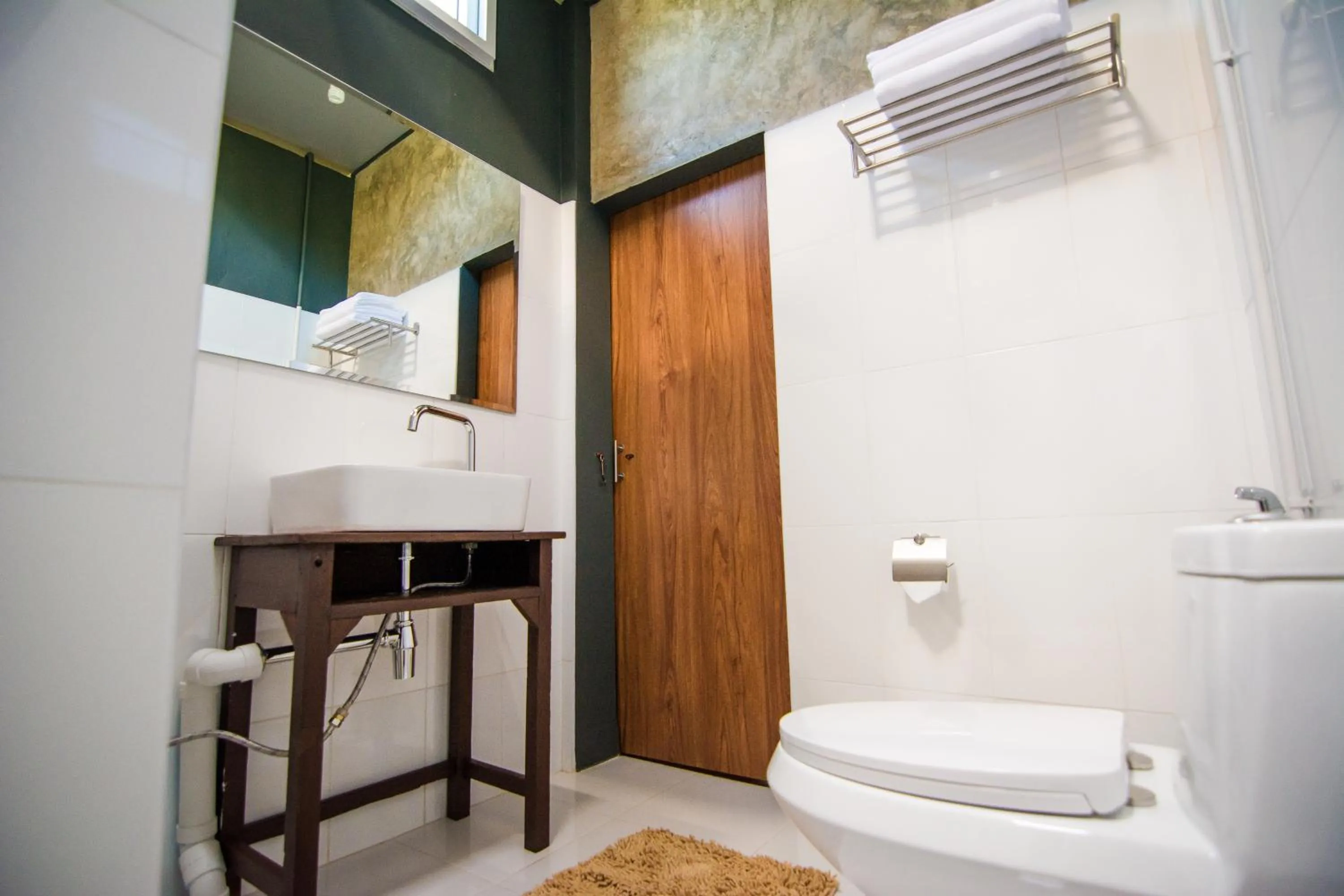 Shower in The Corner's unique house