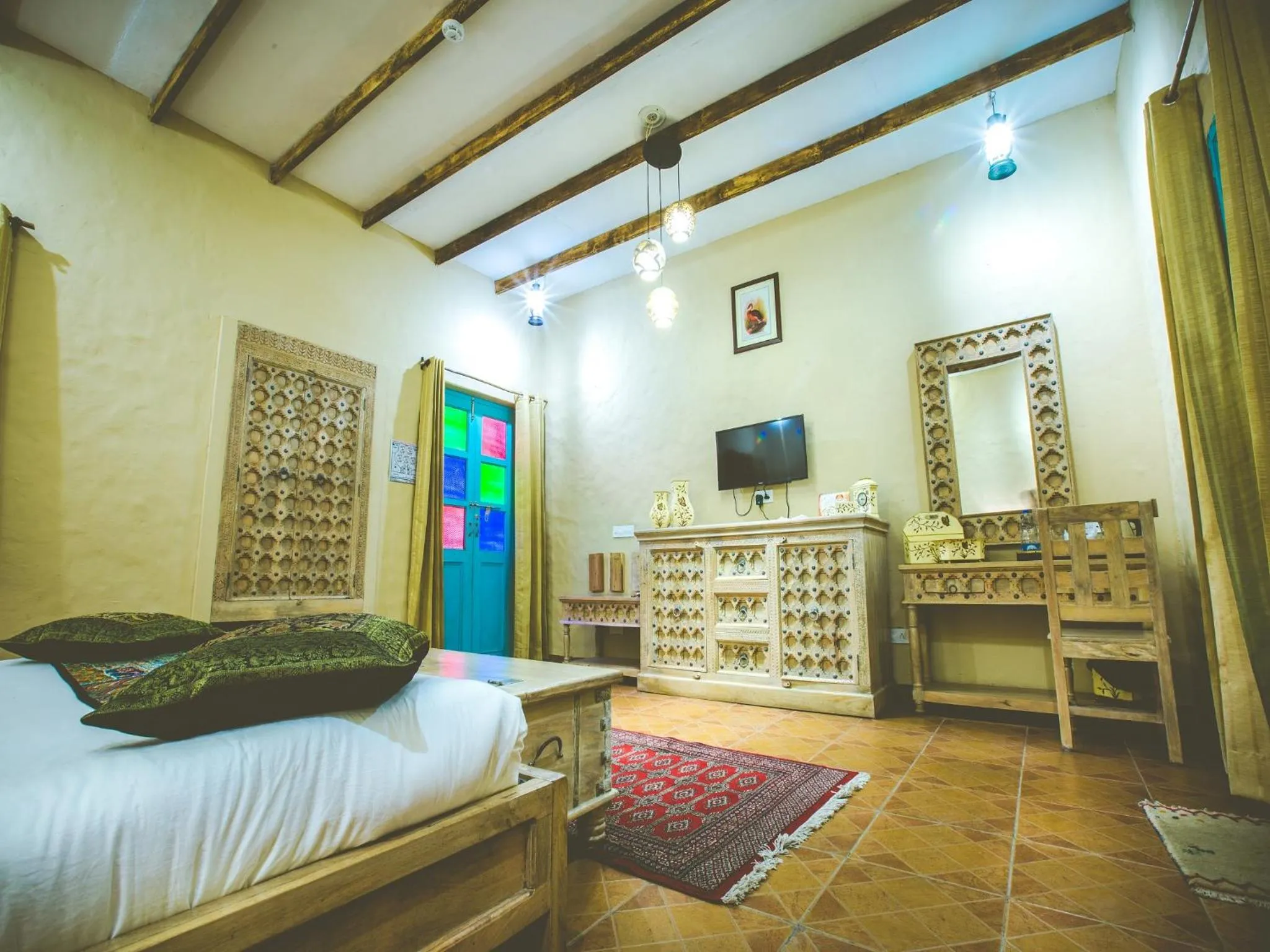 Photo of the whole room, Bed in WelcomHeritage Ranjitvilas
