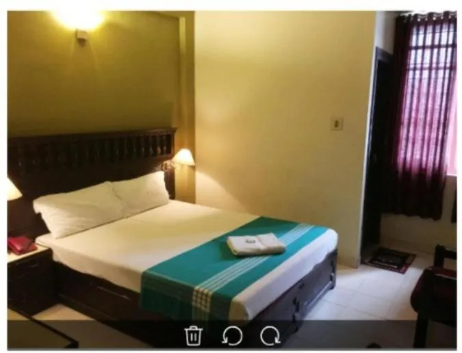 Bed in Hotel Palace Tower