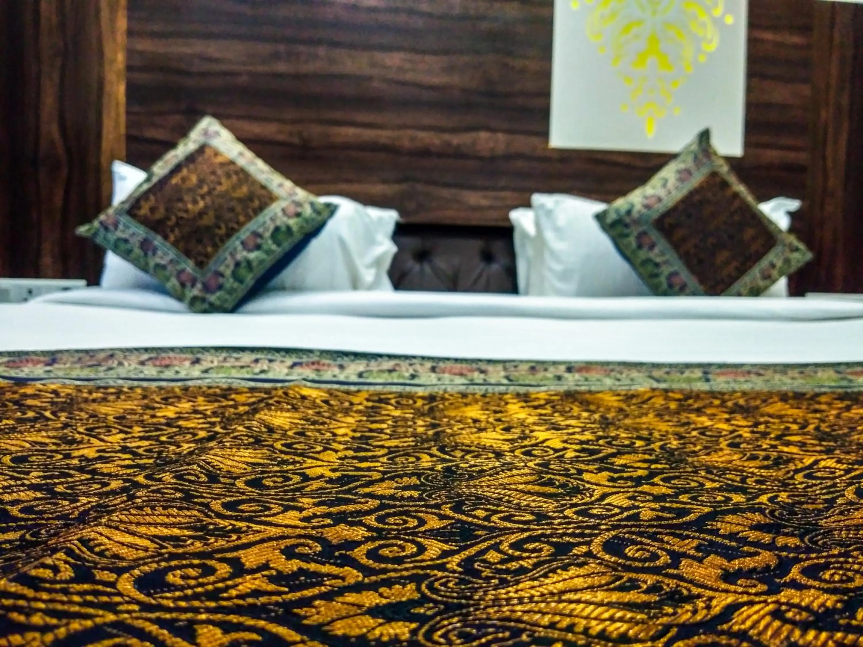 Bed in Dwivedi Hotels Sri Omkar Palace