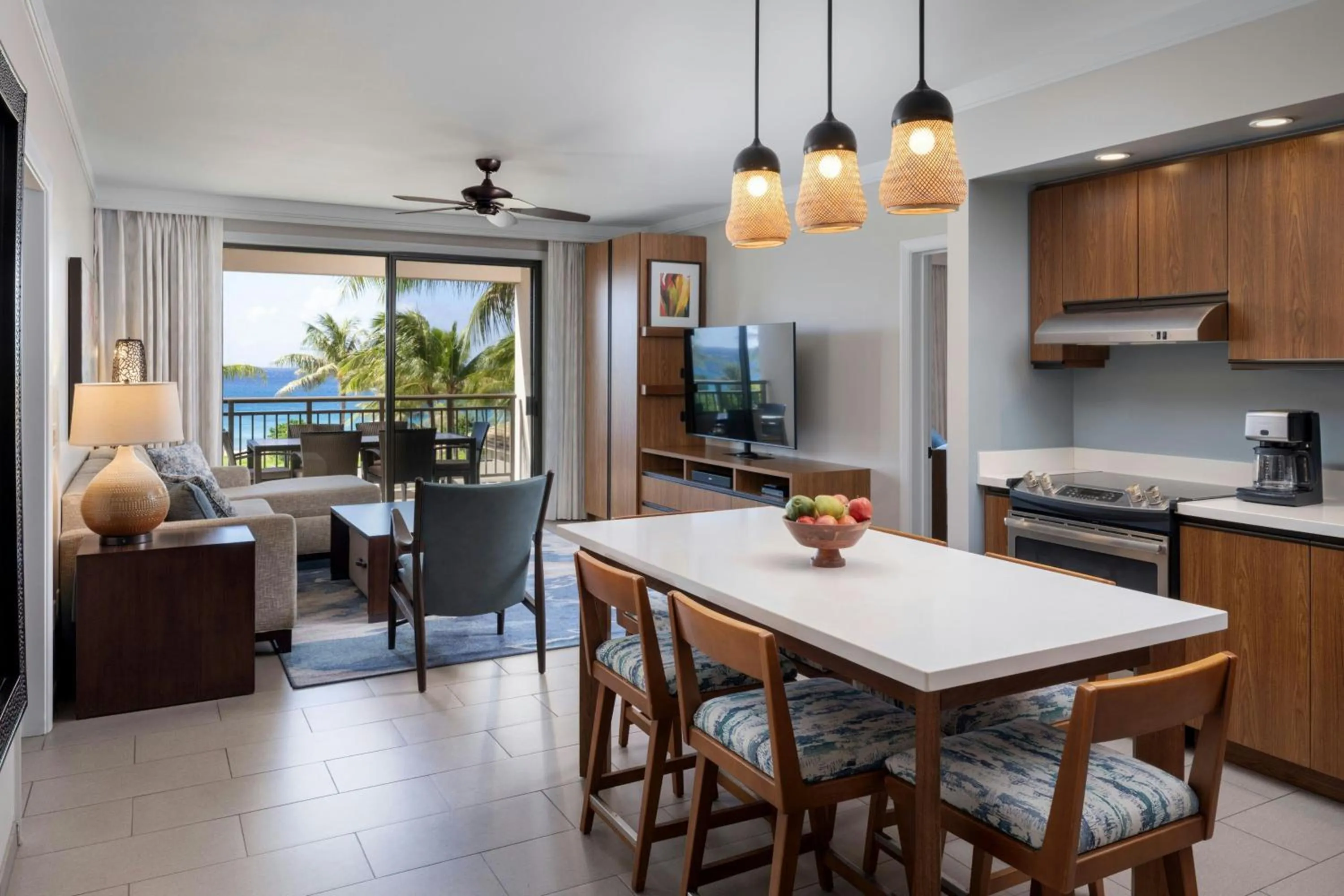 Living room in The Westin Nanea Ocean Villas, Ka'anapali