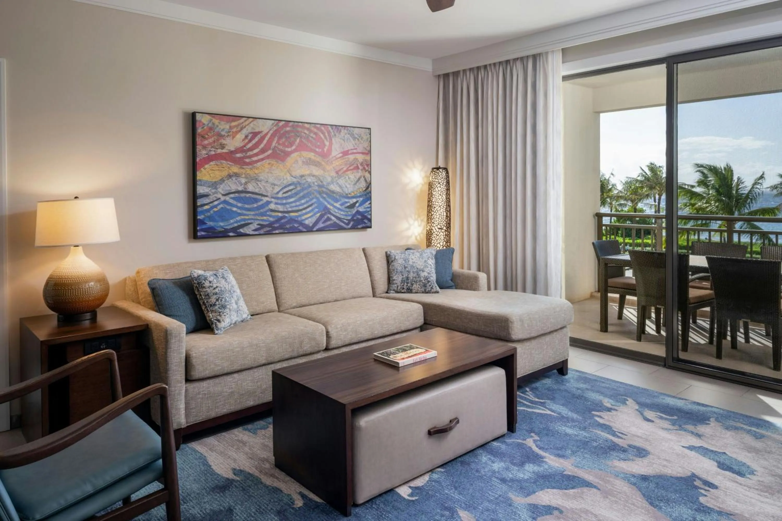 Living room in The Westin Nanea Ocean Villas, Ka'anapali