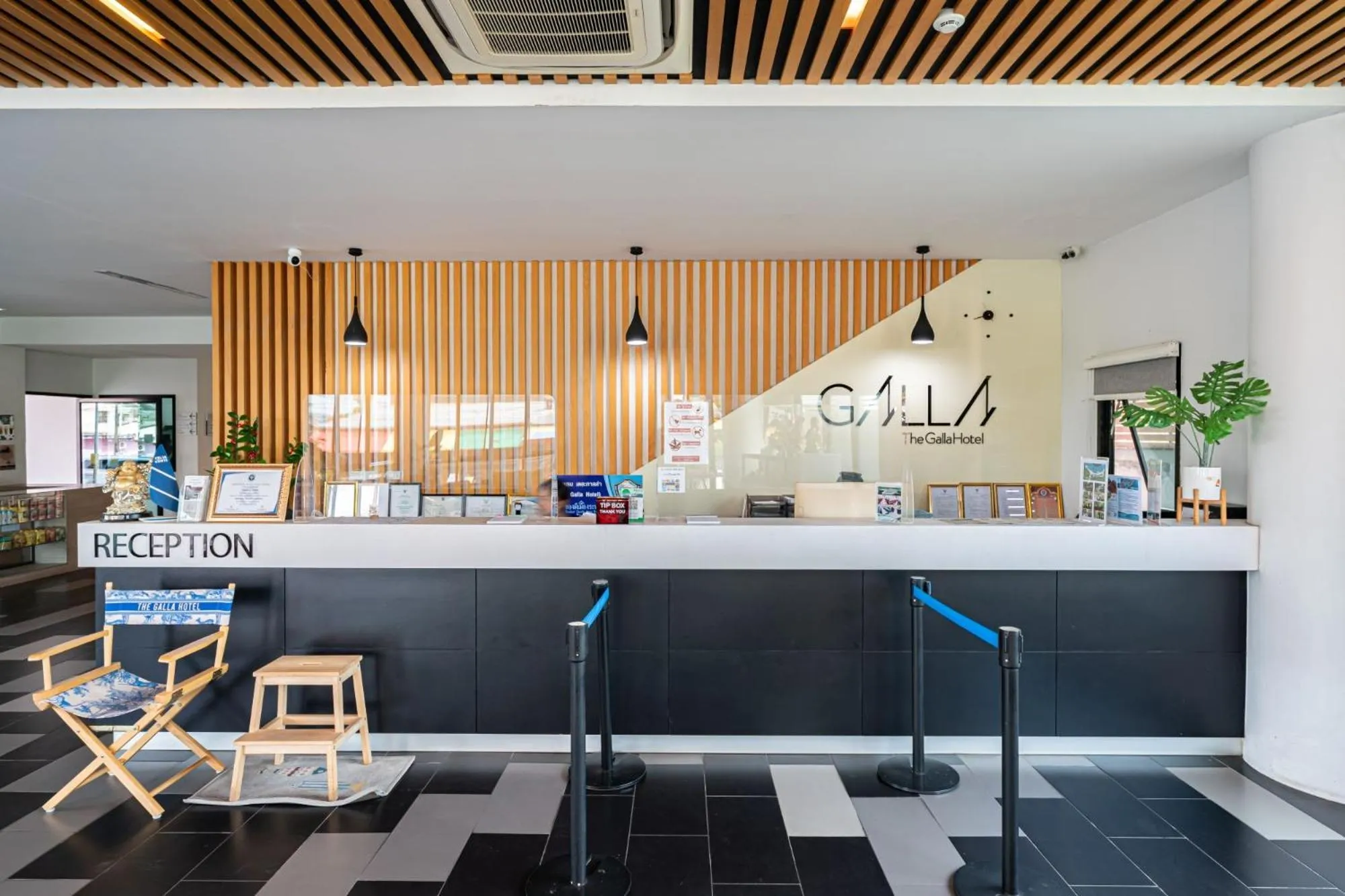 Lobby or reception in The Galla Hotel