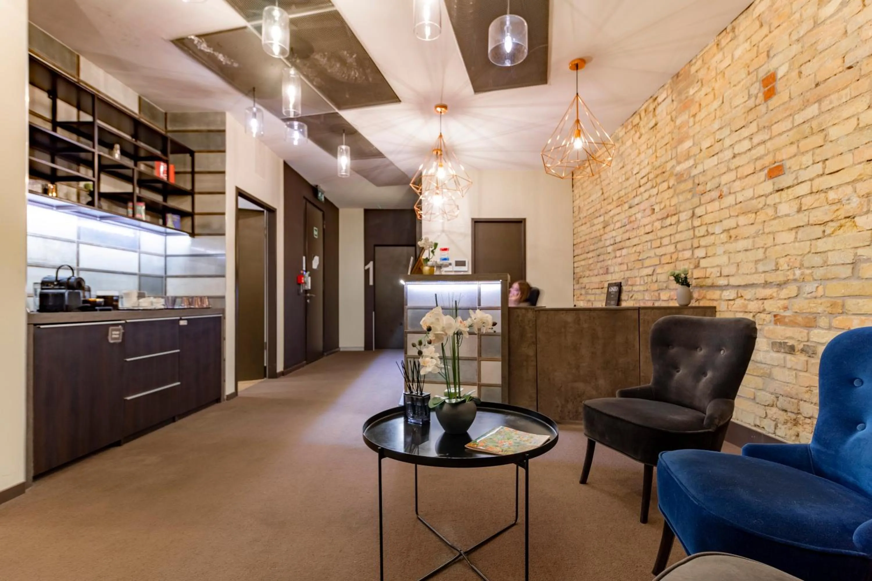Seating area in The Loft Budapest