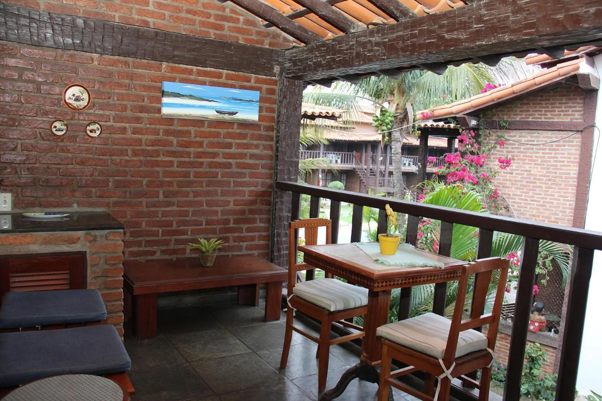 Balcony/Terrace in Apart Hotel Pet Friendly em Búzios