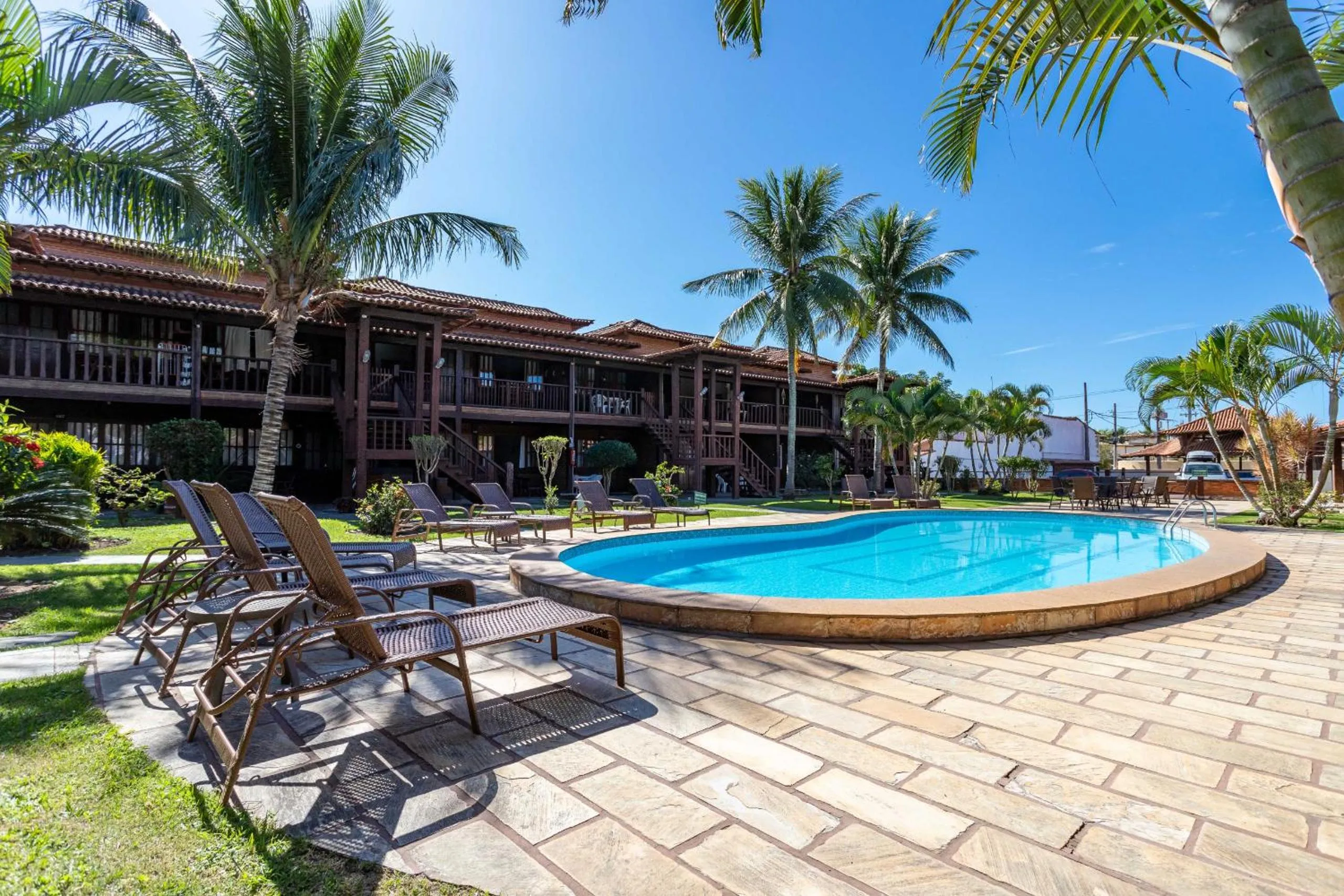 Swimming pool in Apart Hotel Pet Friendly em Búzios