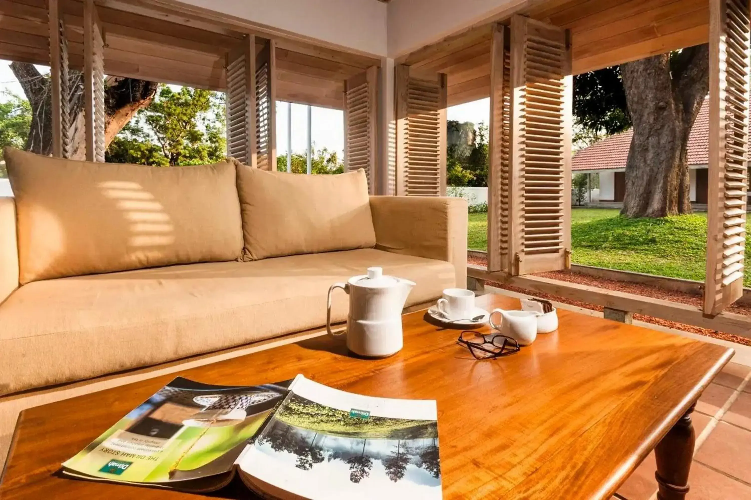 Living room in EKHO Sigiriya - 700 meters to Sigiriya Rock Living room in EKHO Sigiriya - 700 meters to Sigiriya Rock