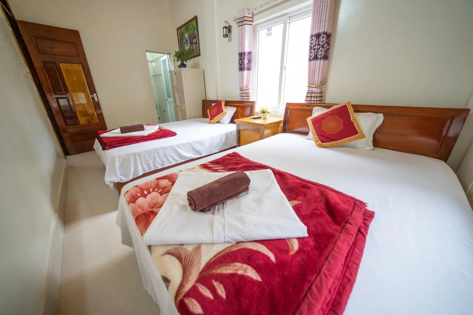 Bed in Phong Nha Homestay