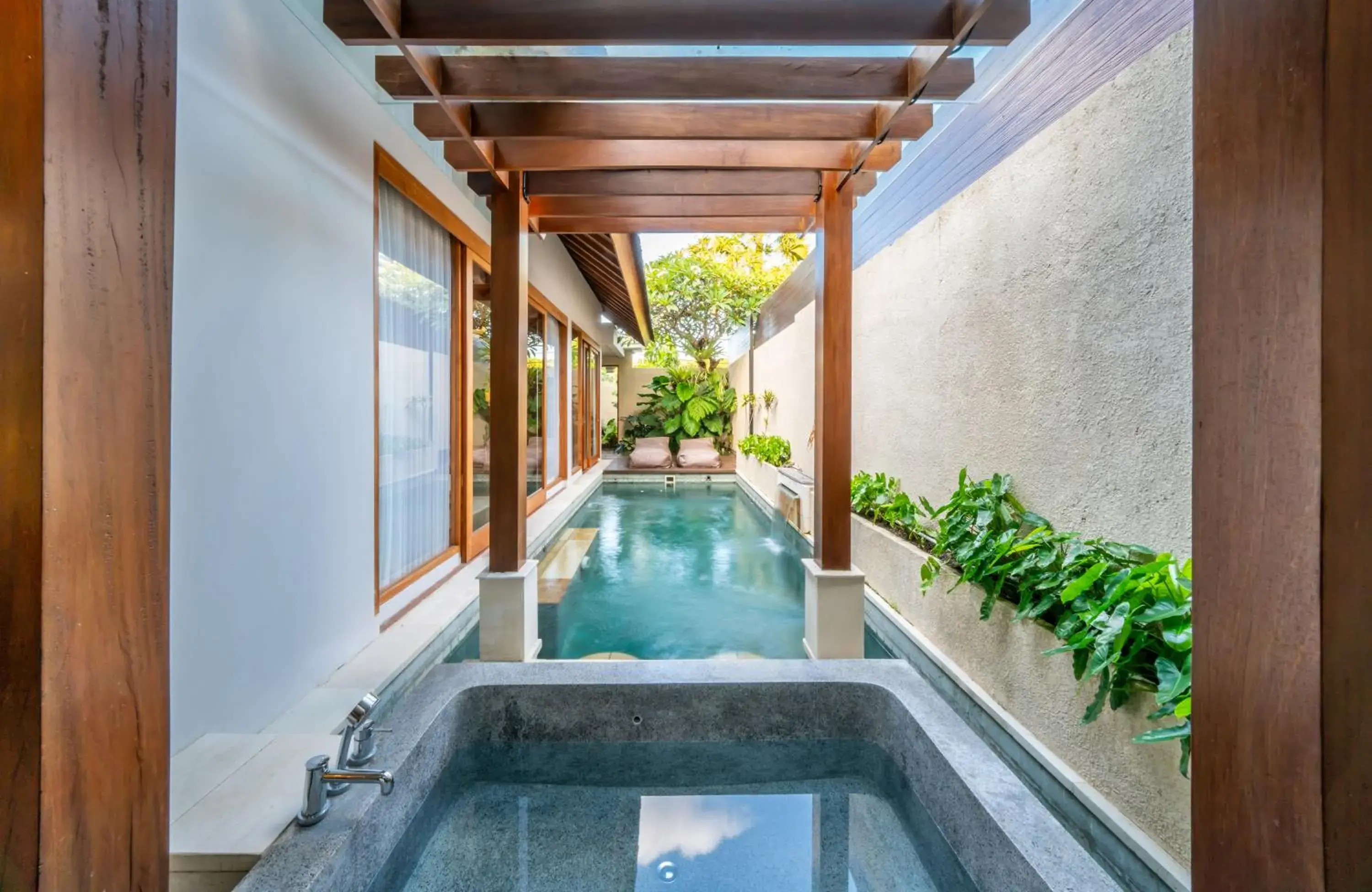 Pool view in Sithala Villa Seminyak Pool view in Sithala Villa Seminyak