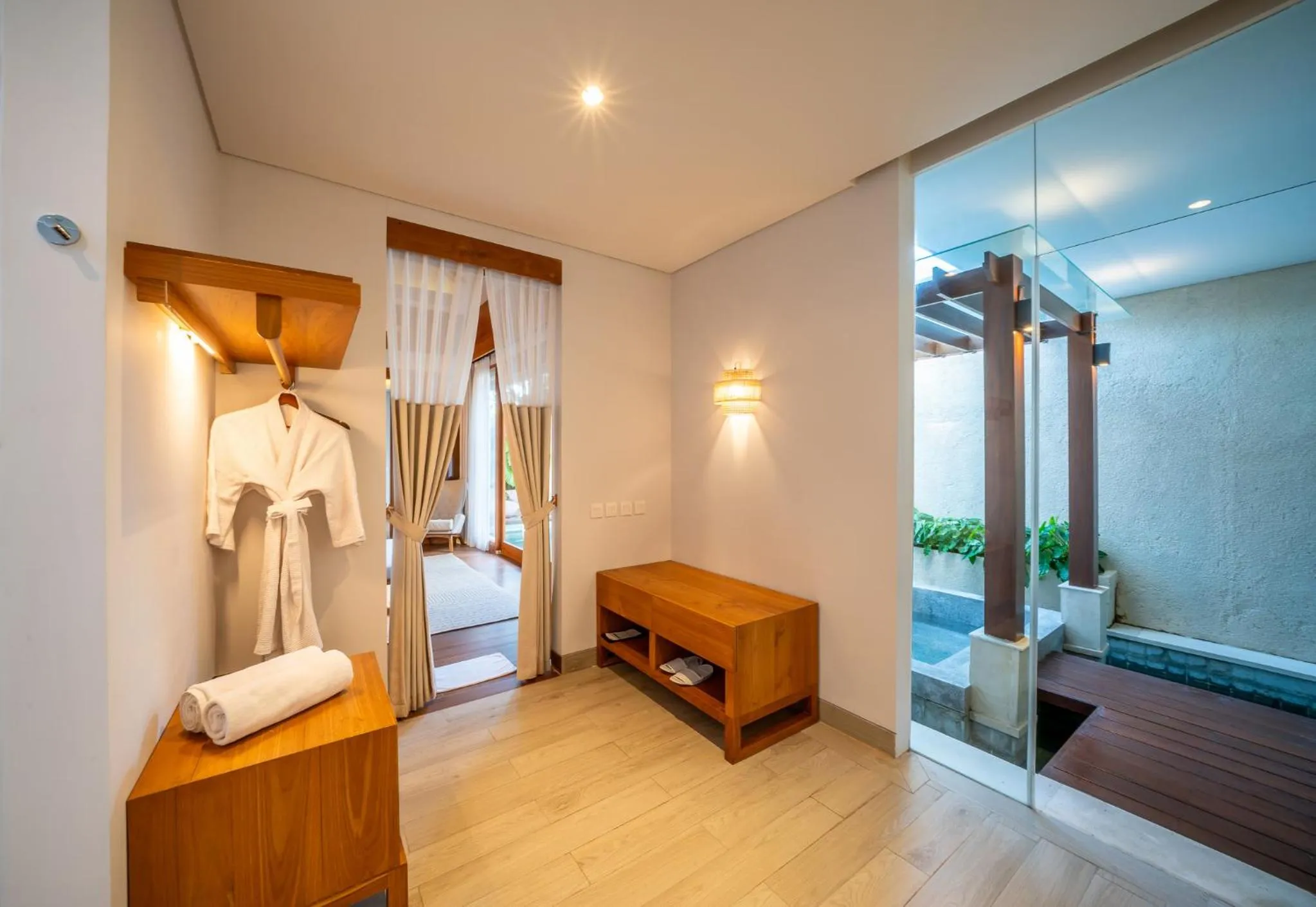 Bathroom, Bed in Sithala Villa Seminyak