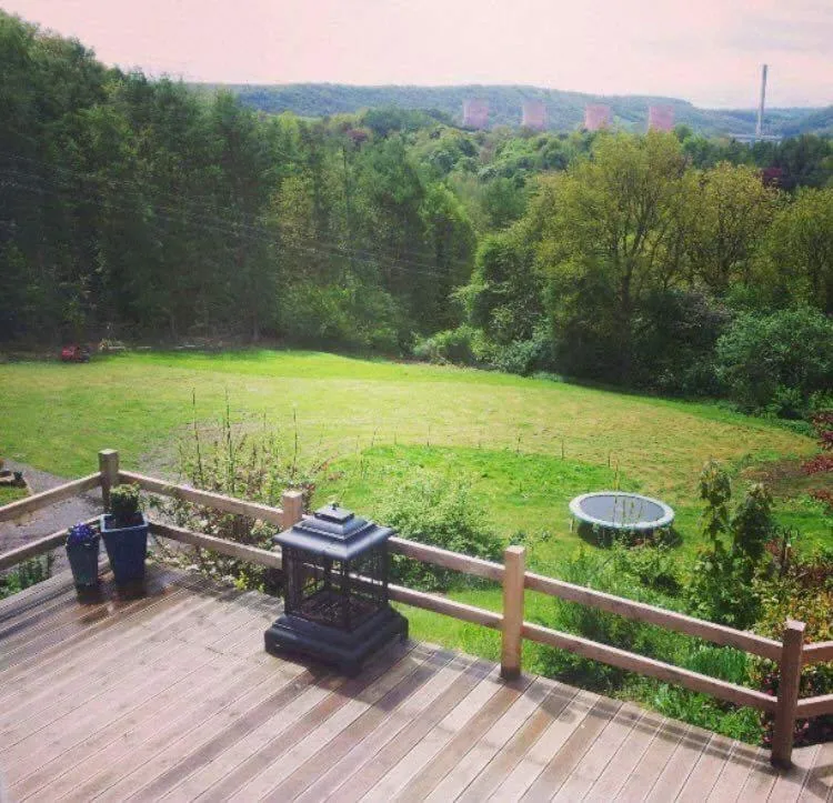 Garden view in Ironbridge Lodge