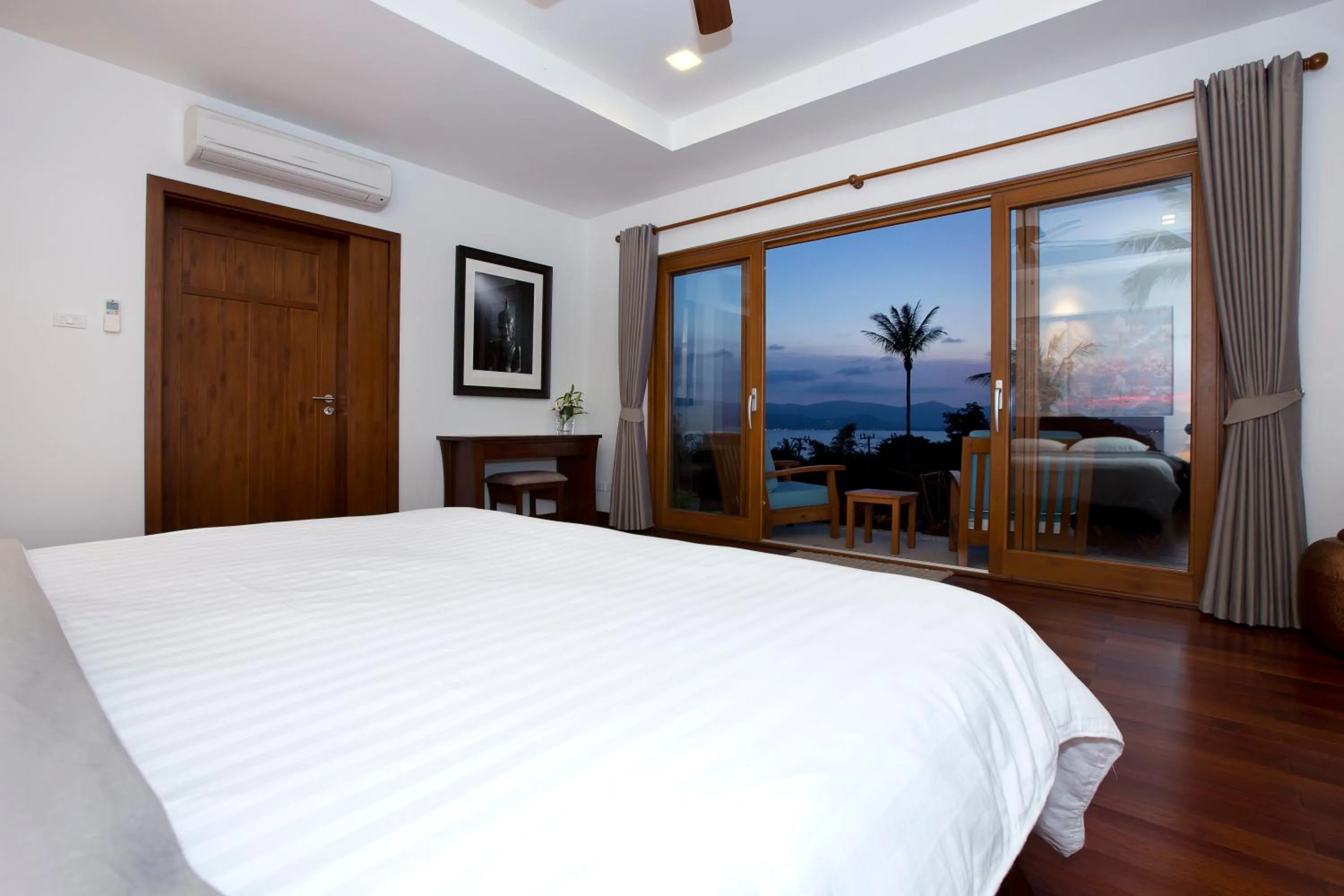 Bedroom, Bed in Baan Apsara - Stunning Sea View 3 Bed Pool Villa