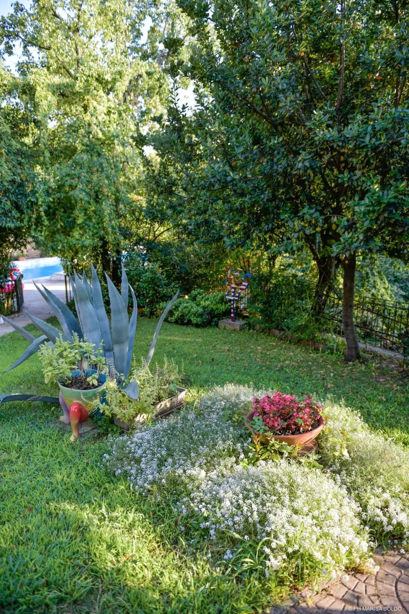 Garden in Villa Isidoro ampio parco ,piscina privata, arte e giochi , fitness