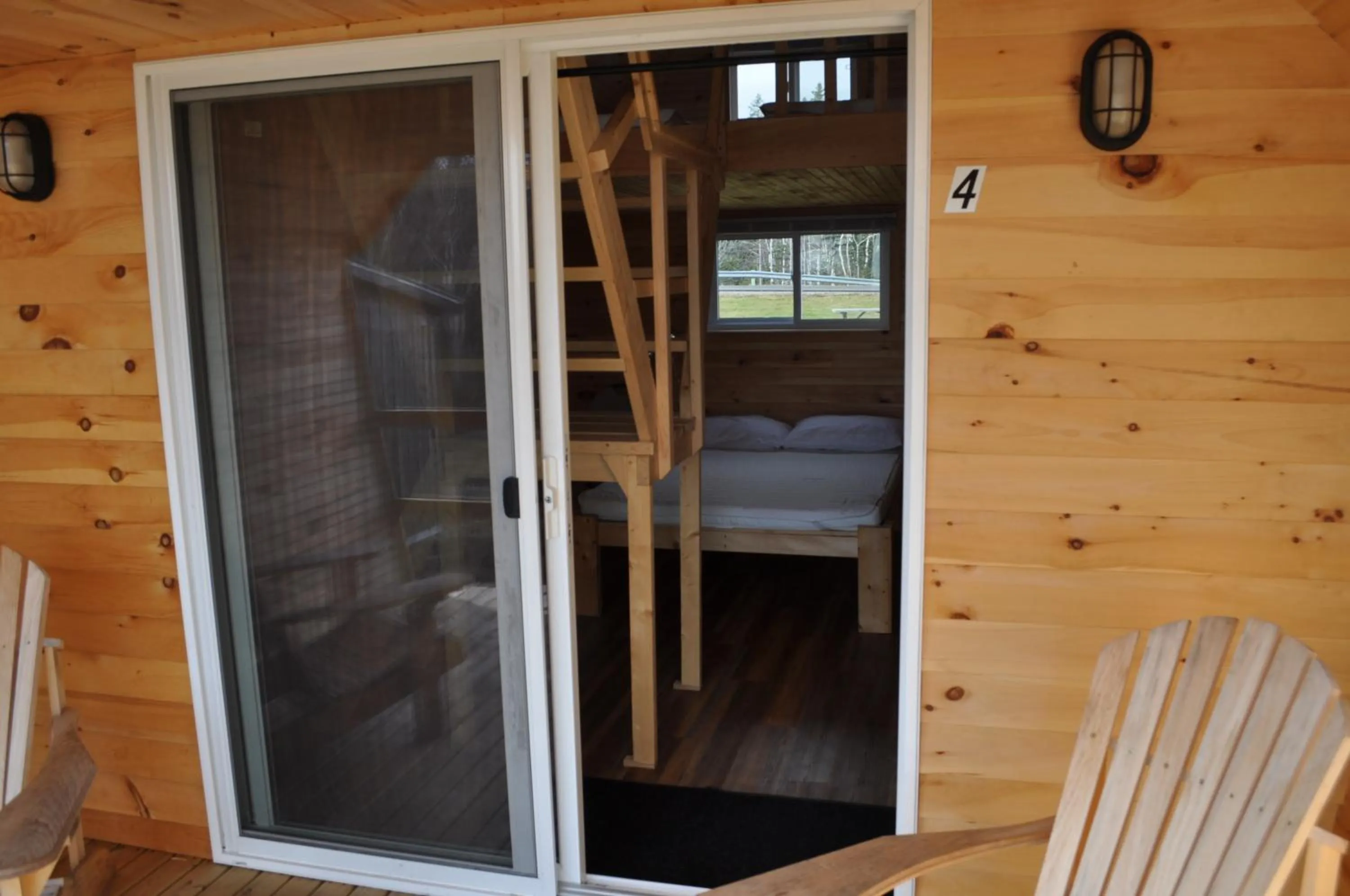 Patio in The ZzzzMoose 2 0 Camping Cabin