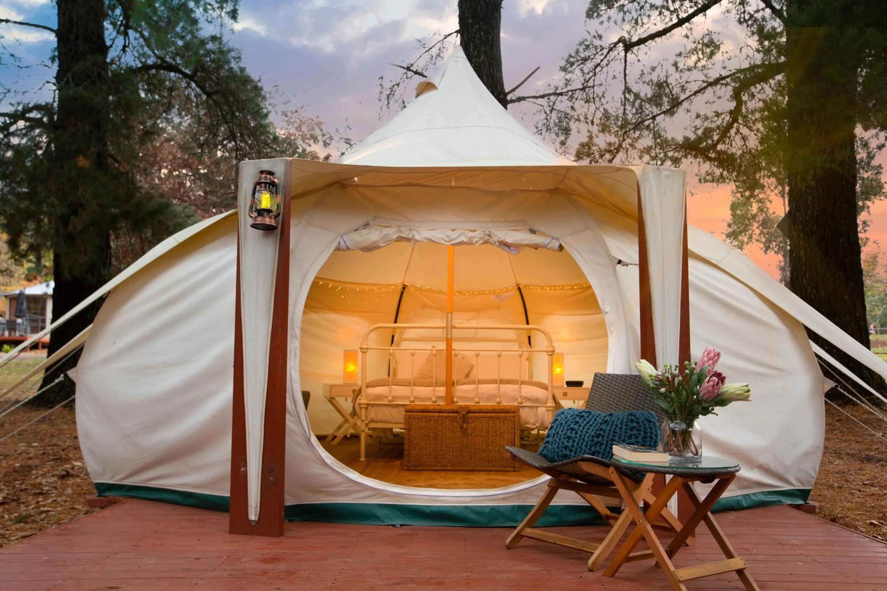 Patio in Daylesford Holiday Park