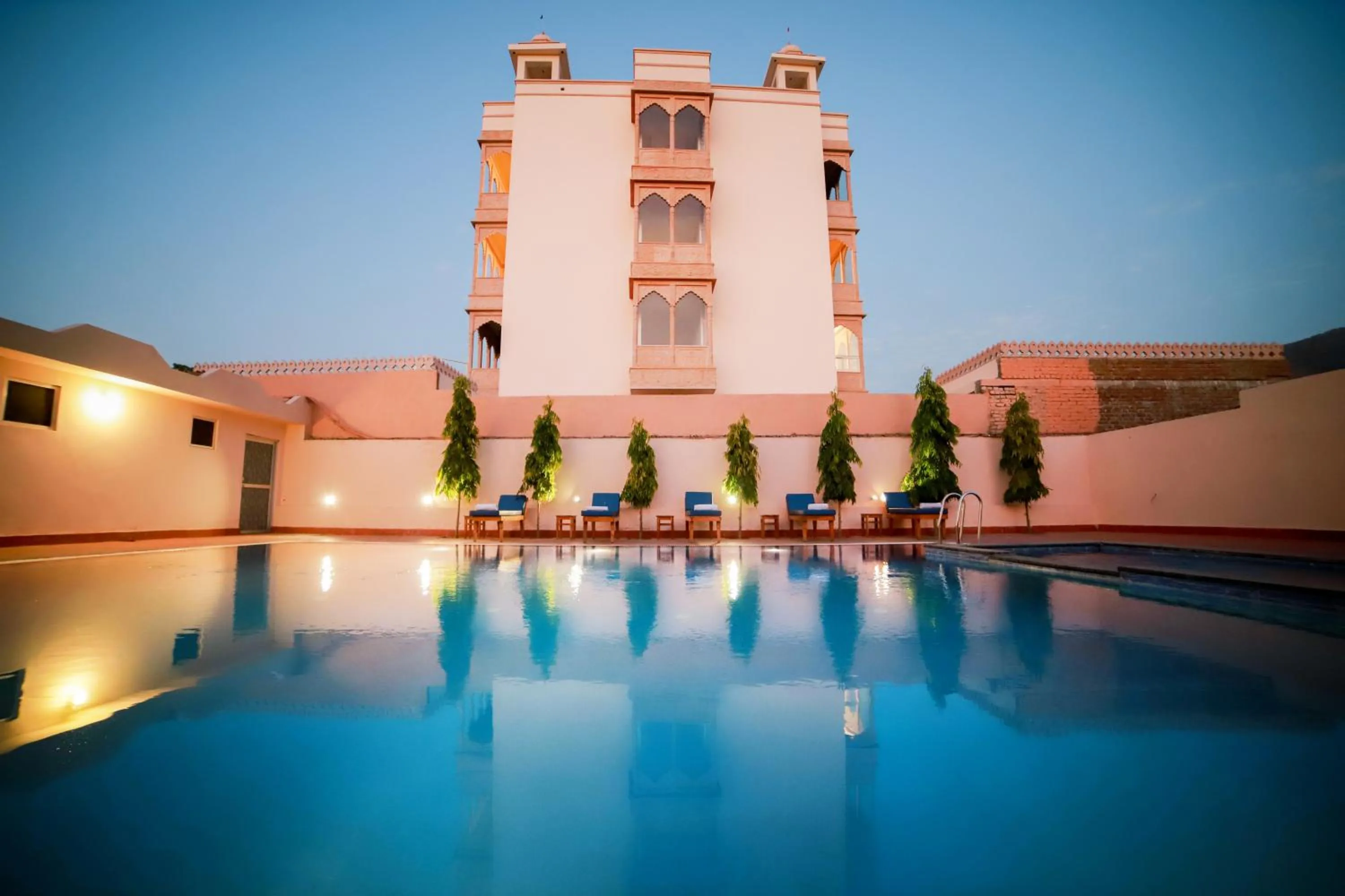 Pool view in Hotel Pushkar Legacy