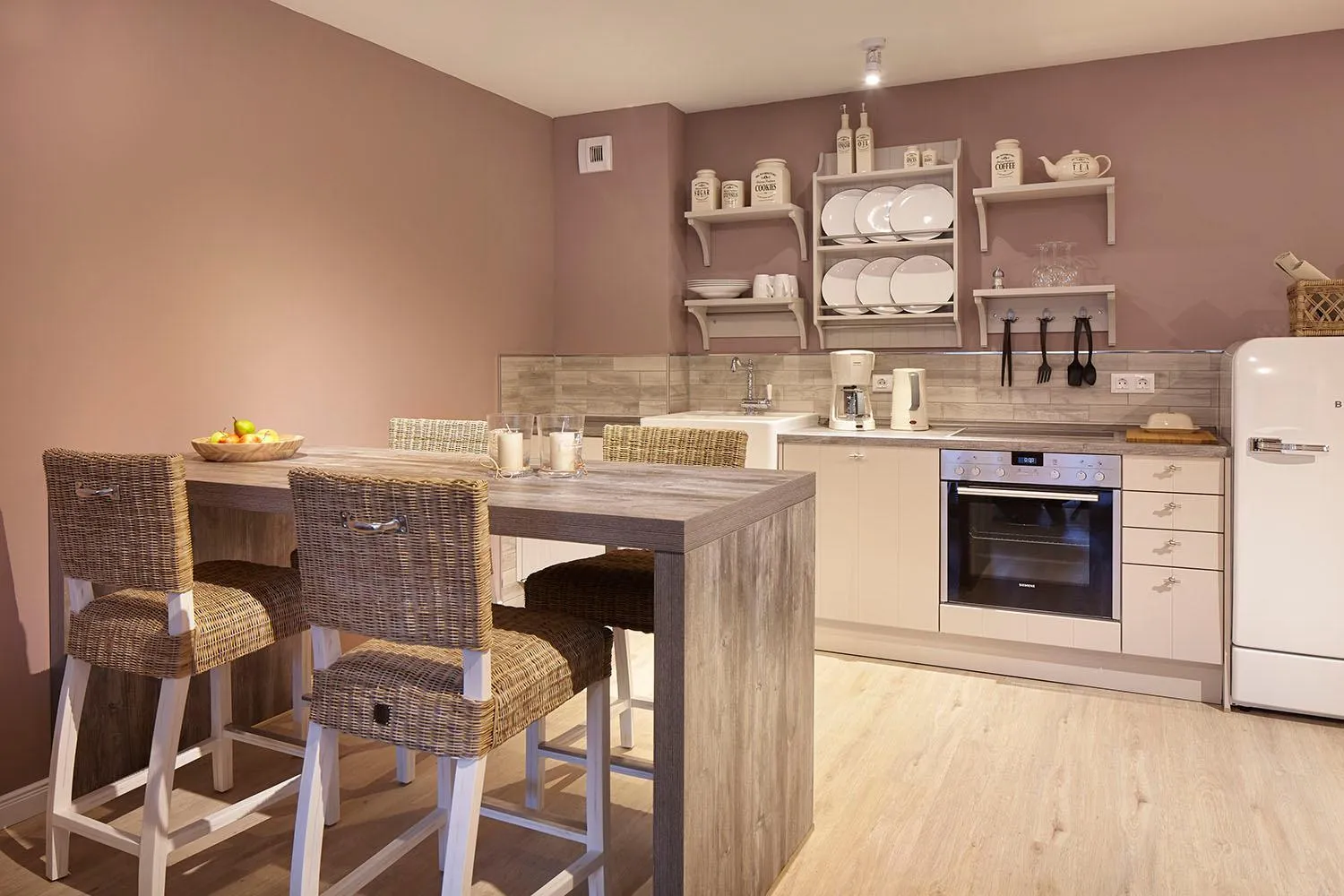 Kitchen or kitchenette in Beach Apartments Heiligenhafen