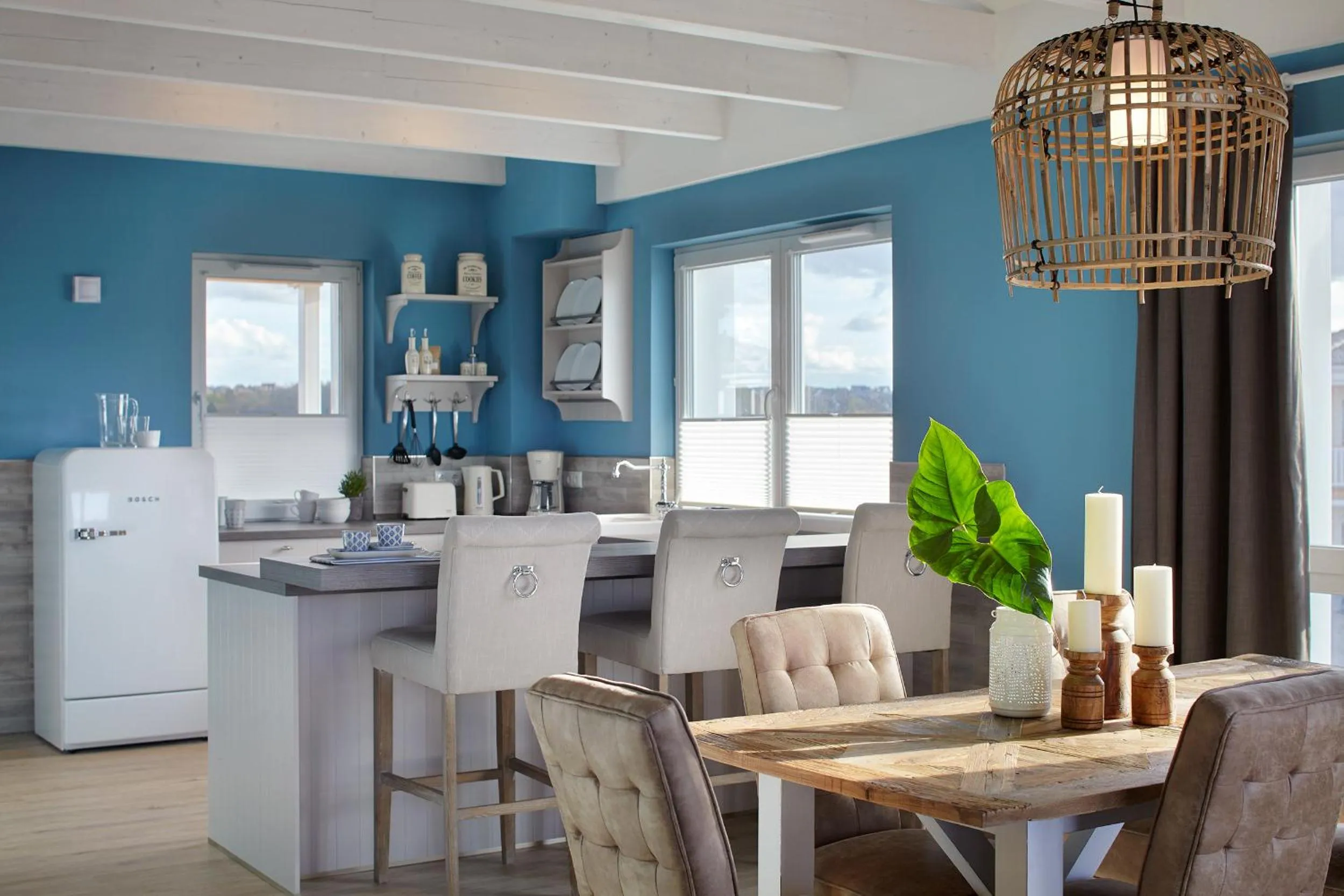 Kitchen or kitchenette in Beach Apartments Heiligenhafen