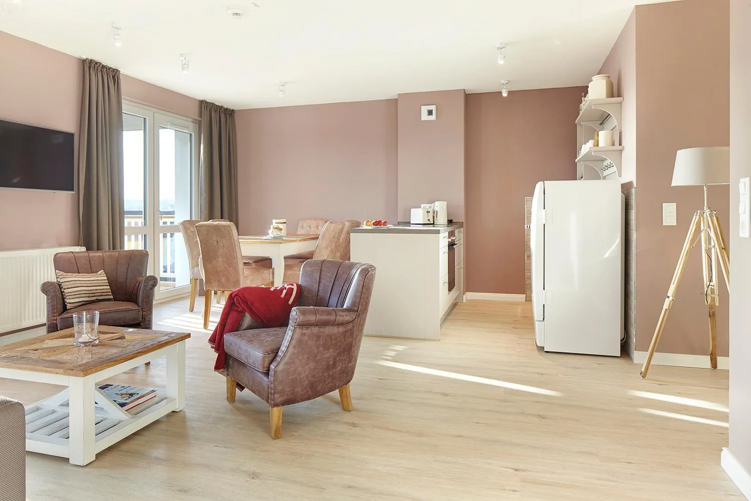 Kitchen or kitchenette in Beach Apartments Heiligenhafen