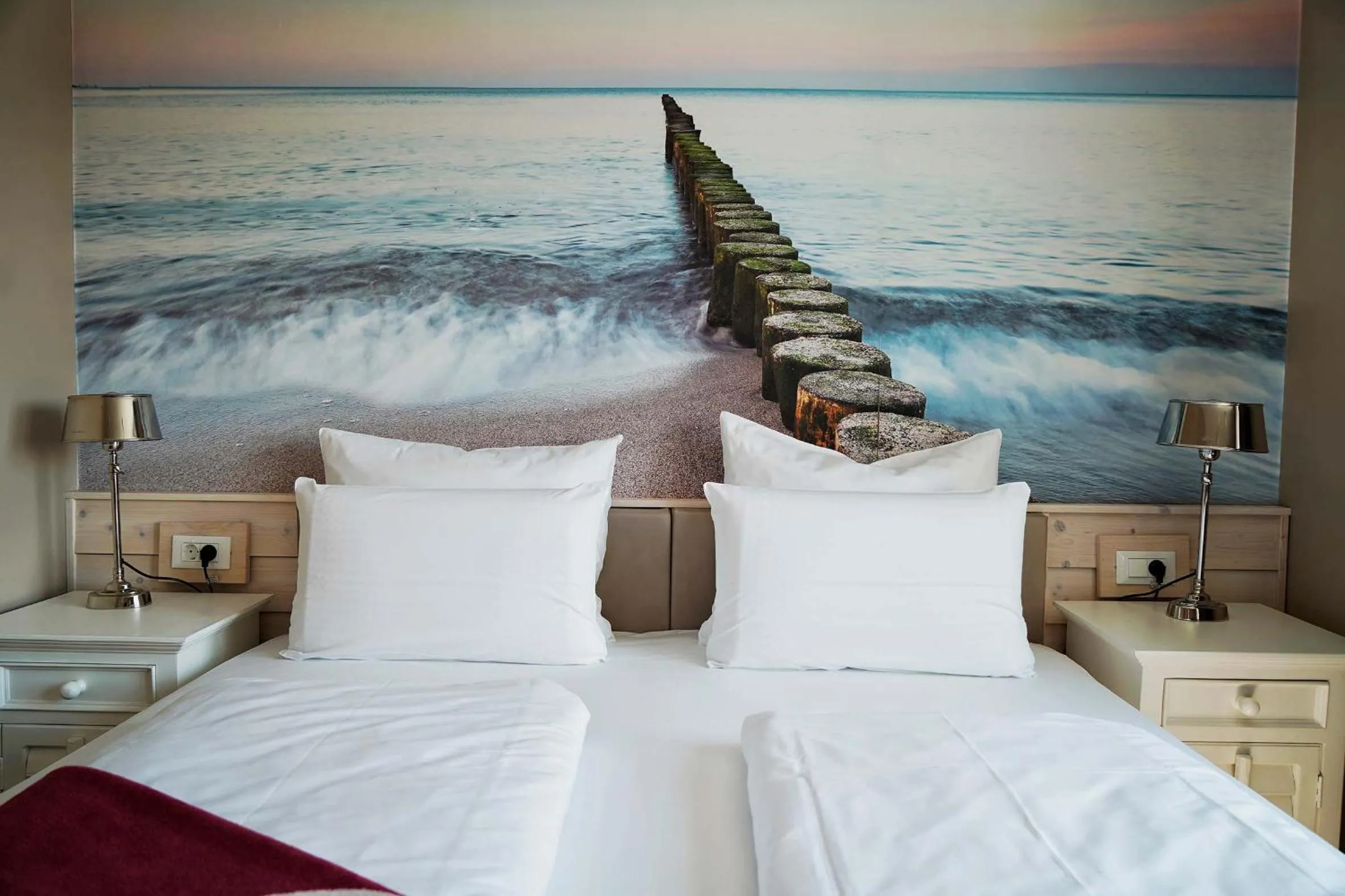 Bed in Beach Apartments Heiligenhafen