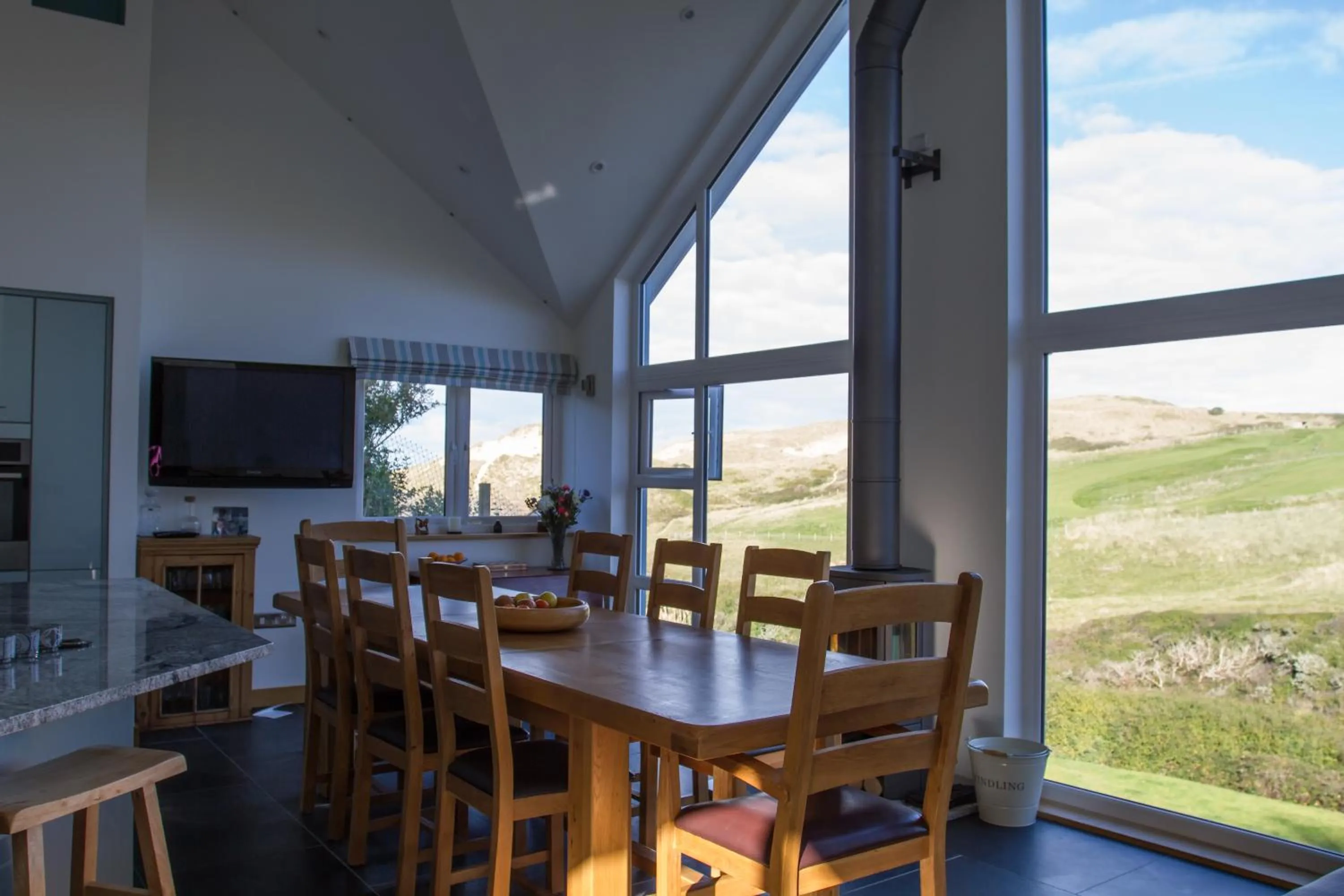 Dining area in Holywell Bay B & B