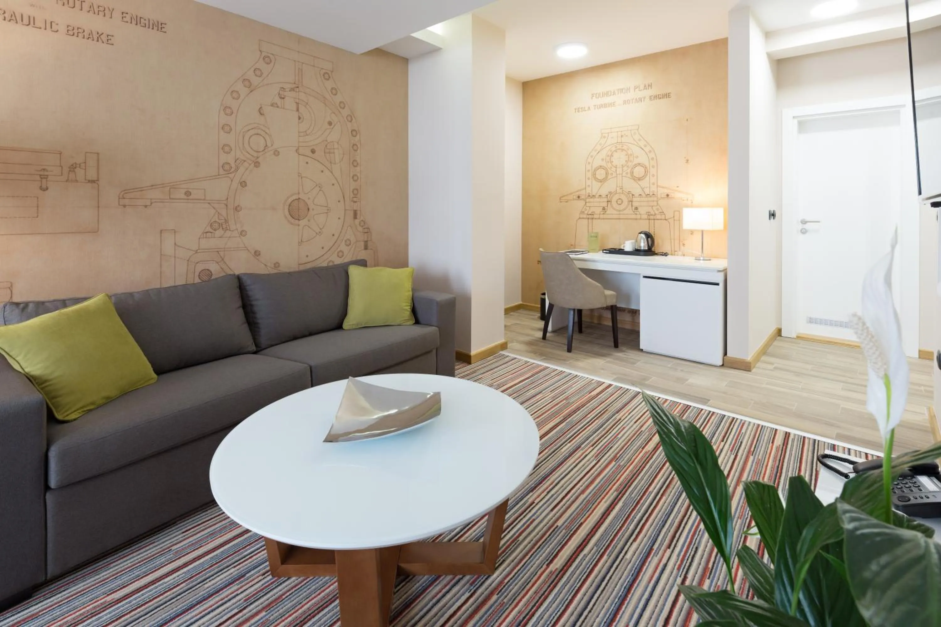 Living room in Hotel TESLA - Smart Stay Garni