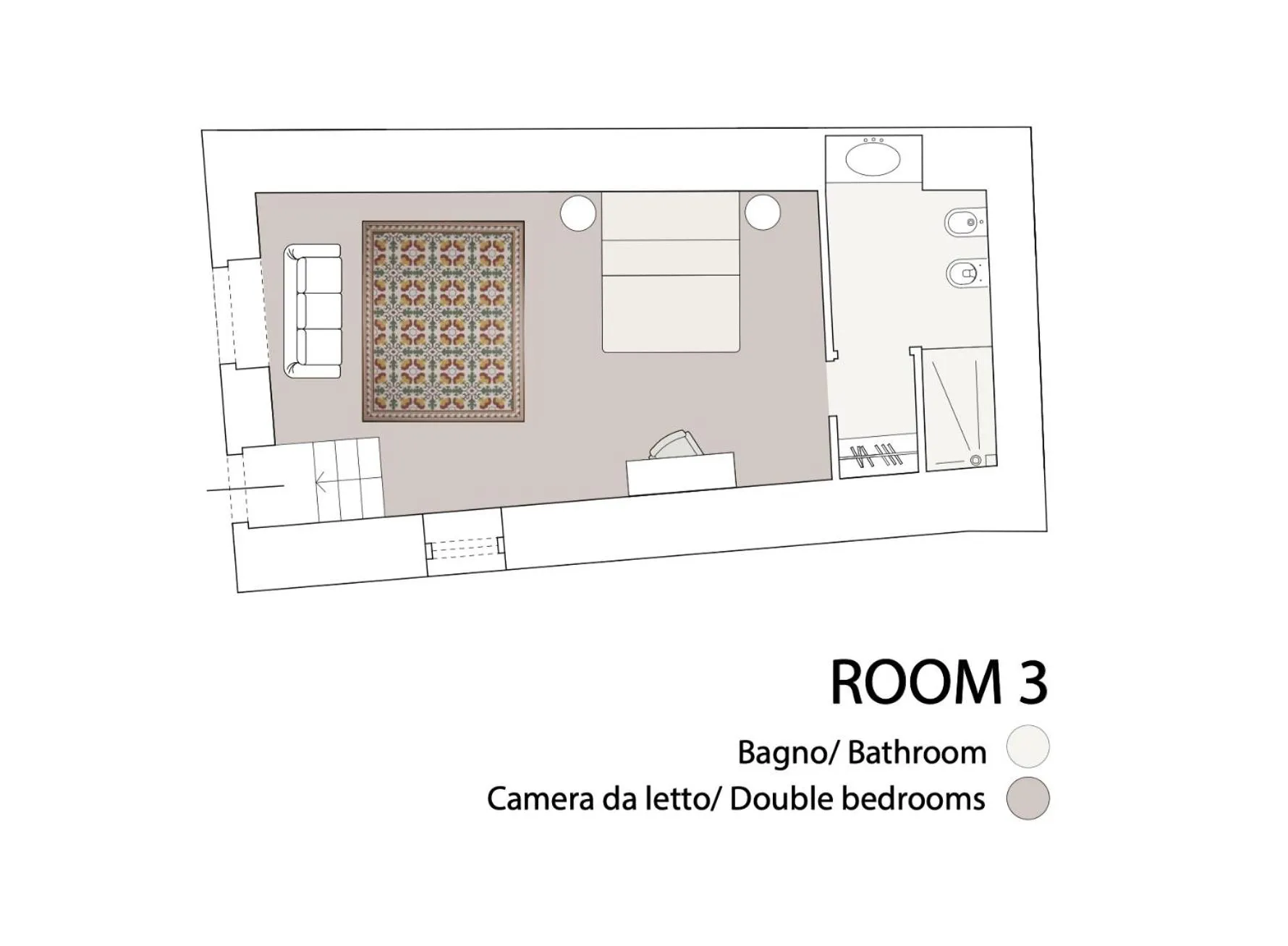 Photo of the whole room in B&B re apartments Palazzo Muscati