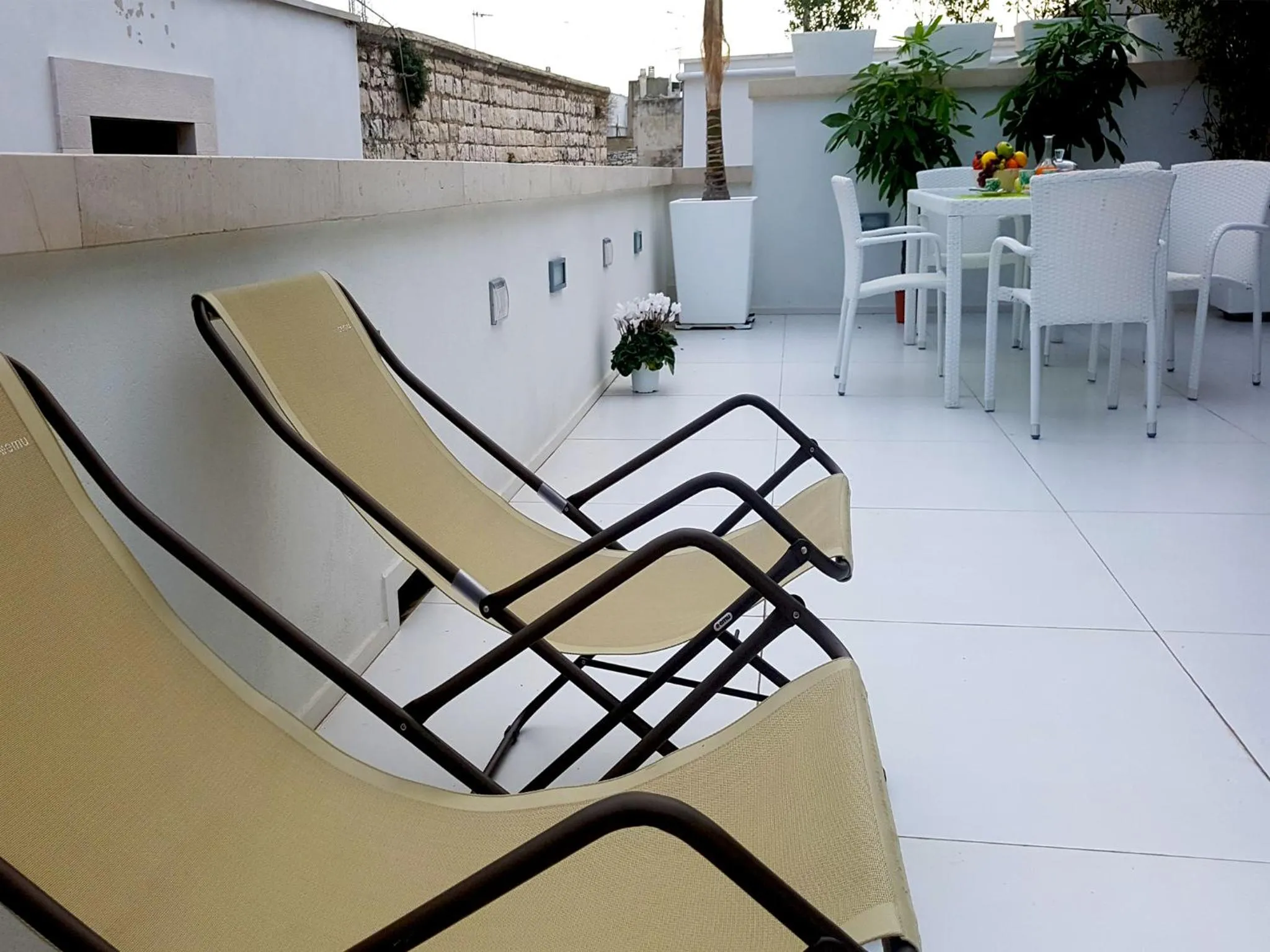 Patio in B&B re apartments Palazzo Muscati