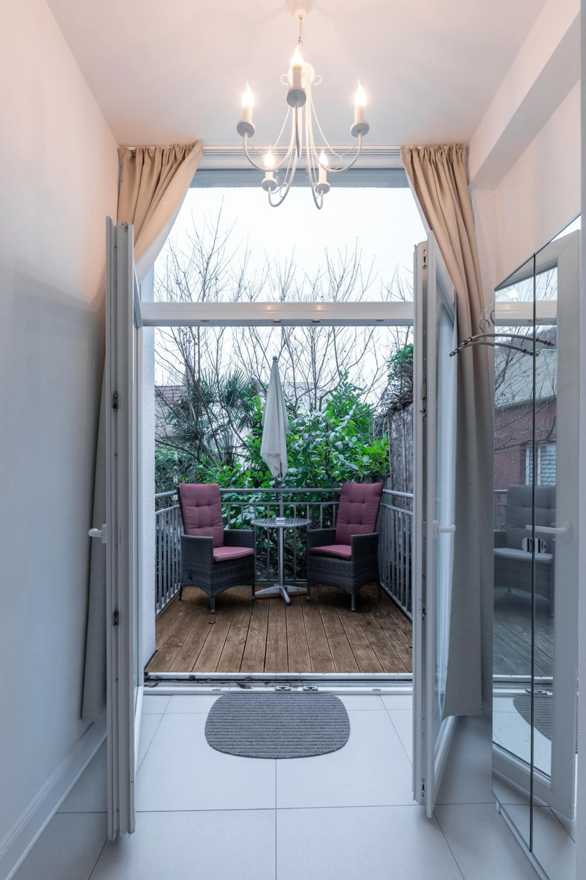 Balcony/Terrace in Appartements an der Therme