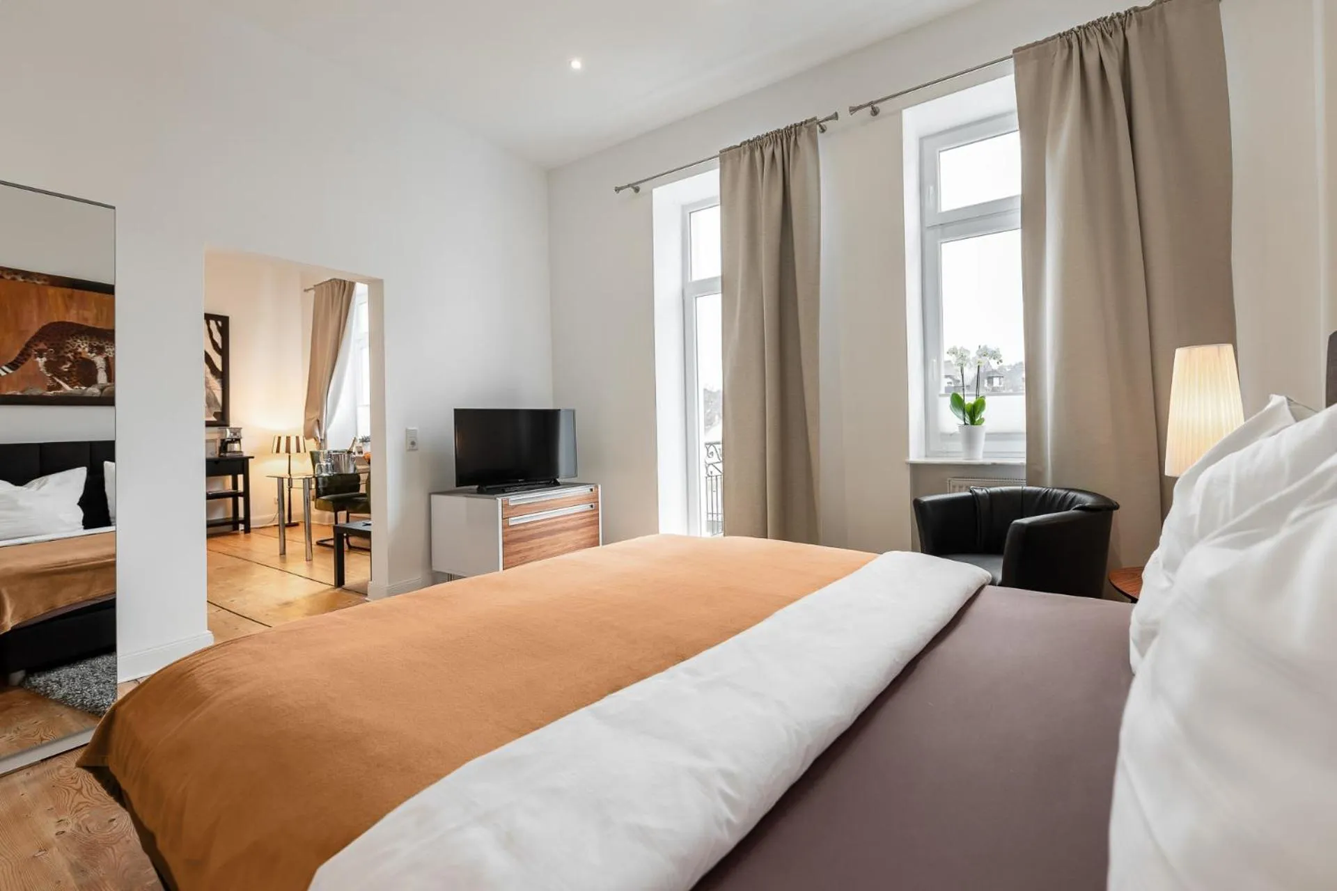 TV and multimedia, Bed in Appartements an der Therme
