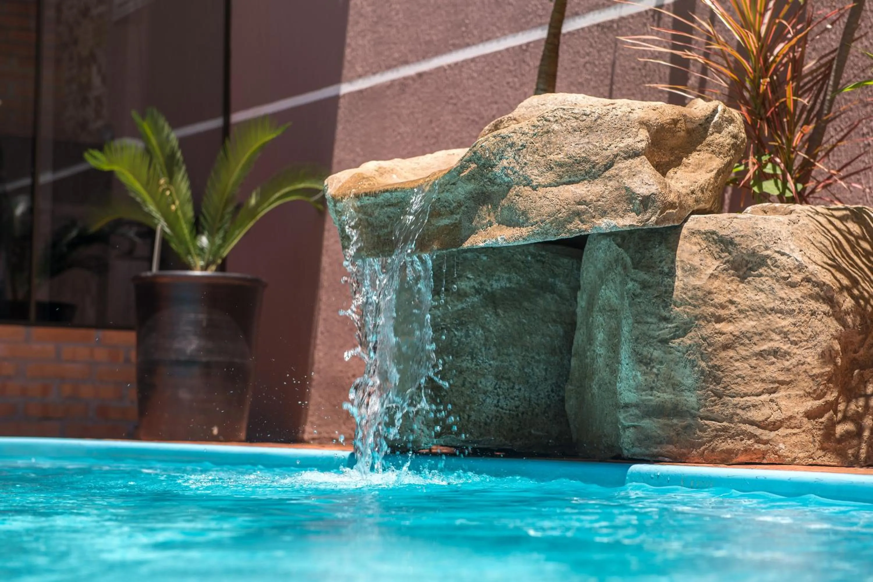 Pool view in Pousada Nanai