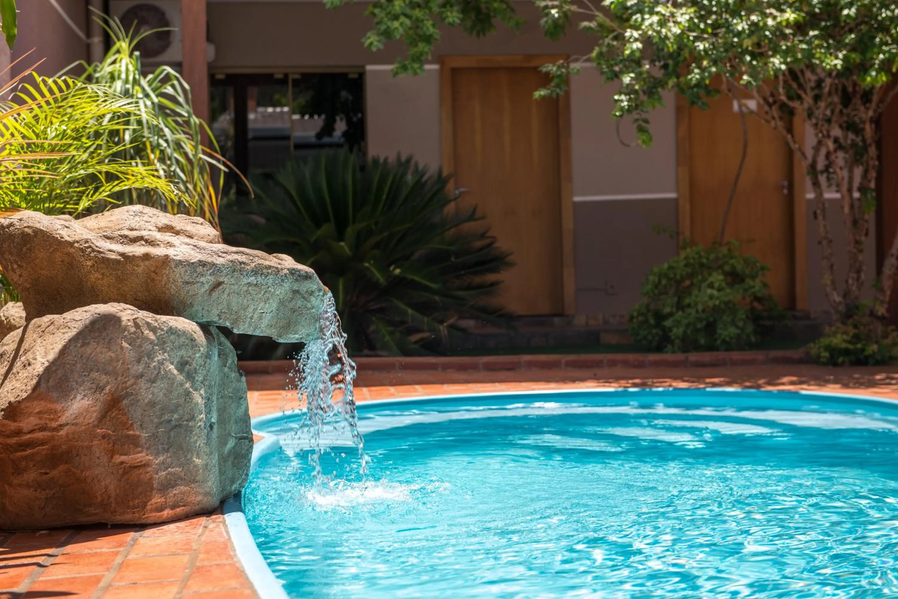 Pool view in Pousada Nanai