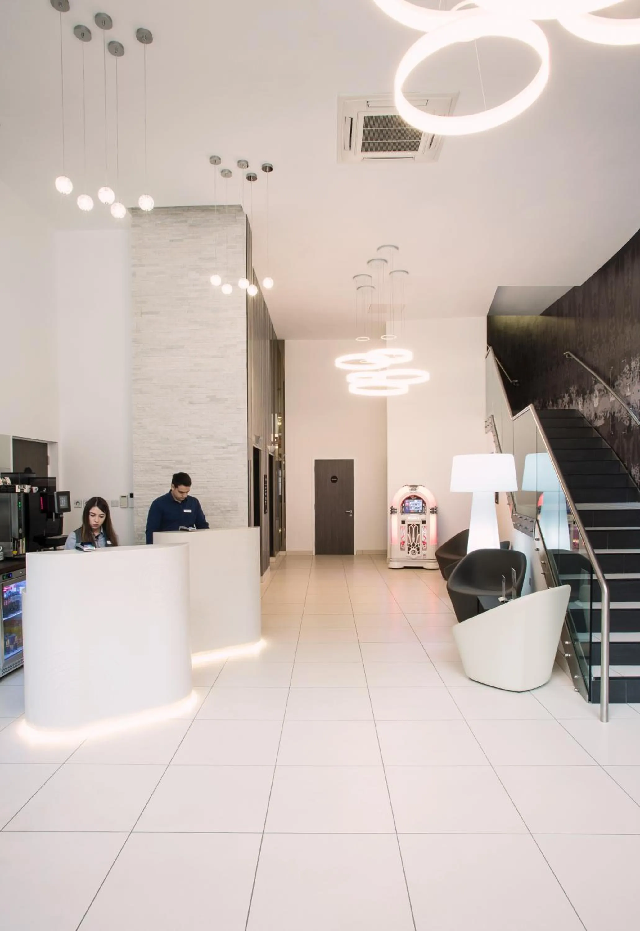 Lobby or reception in Point A Hotel Glasgow