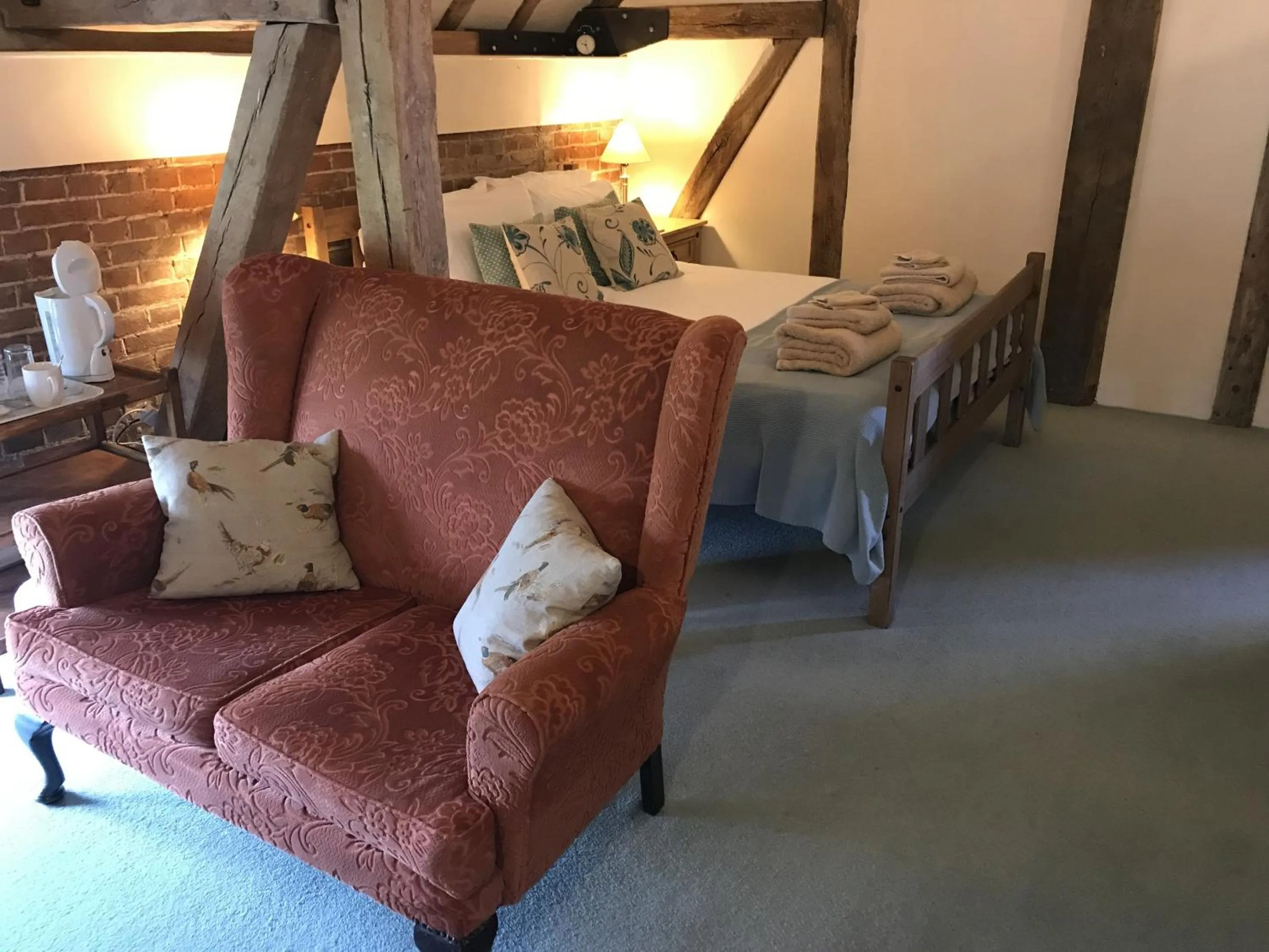 Bedroom, Bed in The Stables at Henham Park