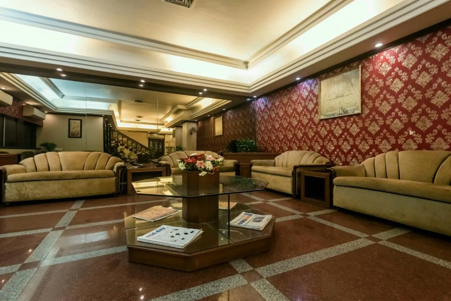 Communal lounge/ TV room in Hotel Mogul Palace - Near Masjid Bunder Mumbai