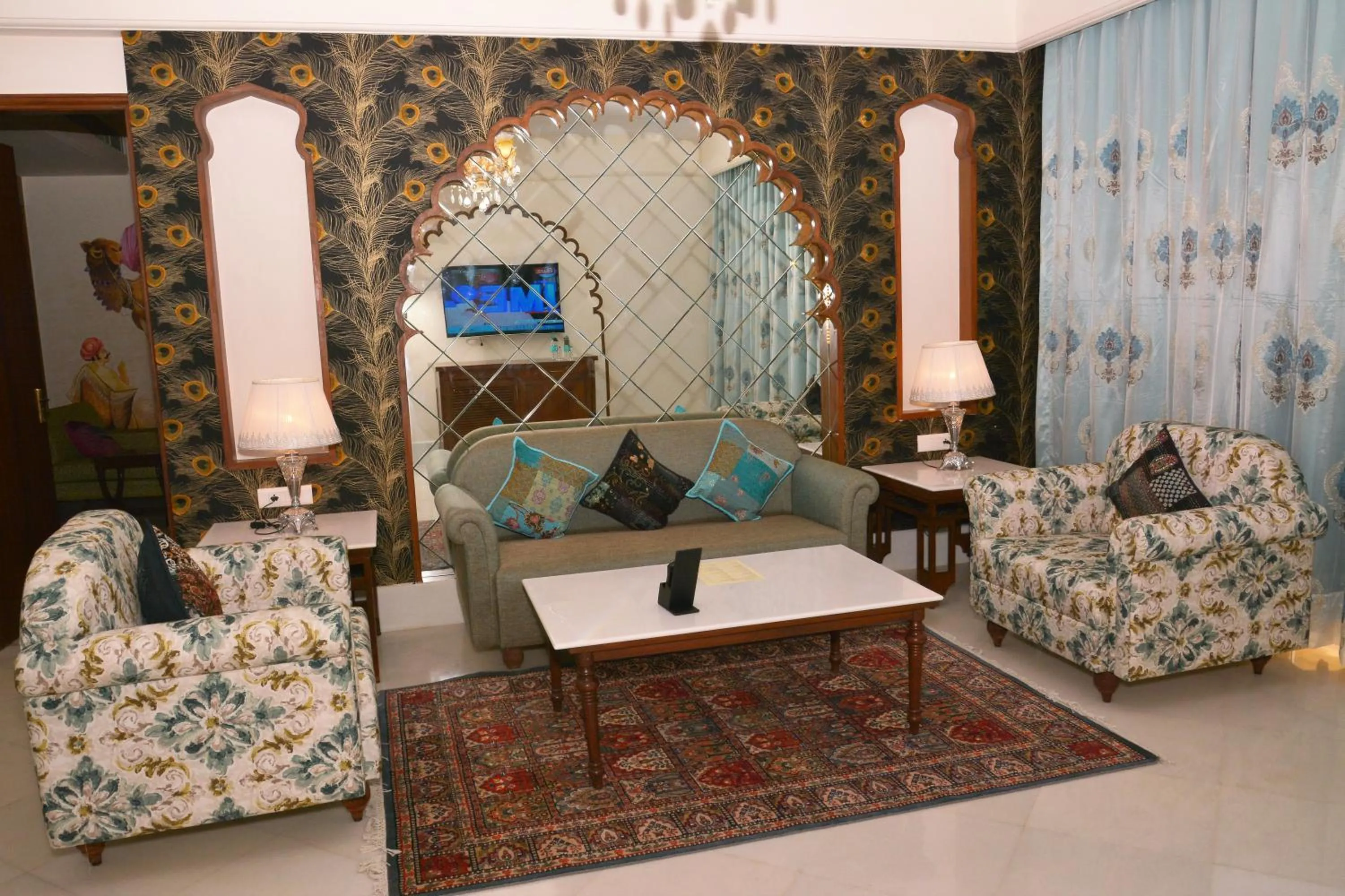 Living room in Indana Palace Jaipur