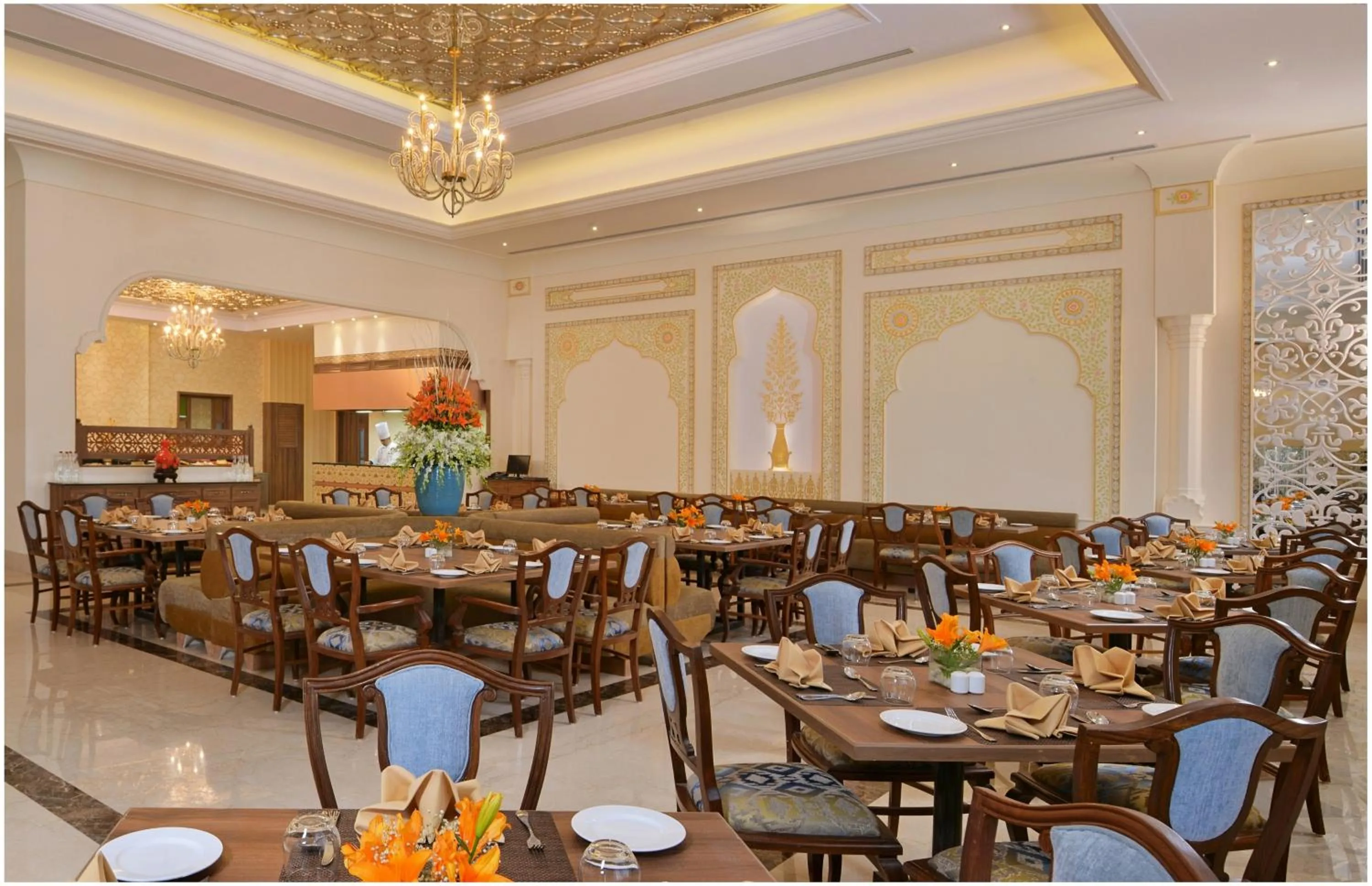 Buffet breakfast in Indana Palace Jaipur