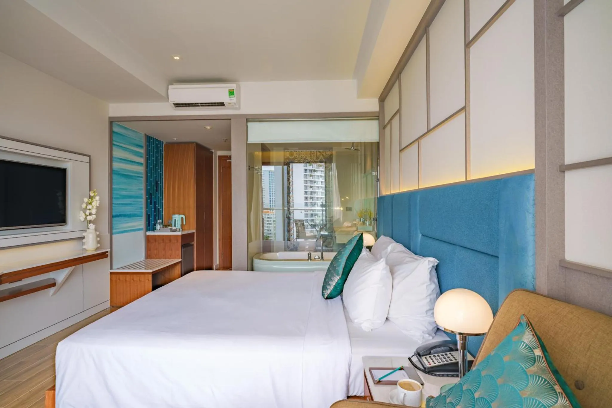 Bed in Seaesta Nha Trang Hotel