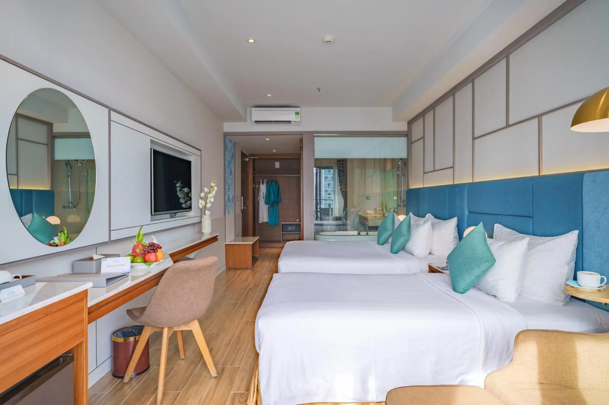 Photo of the whole room, Bed in Seaesta Nha Trang Hotel