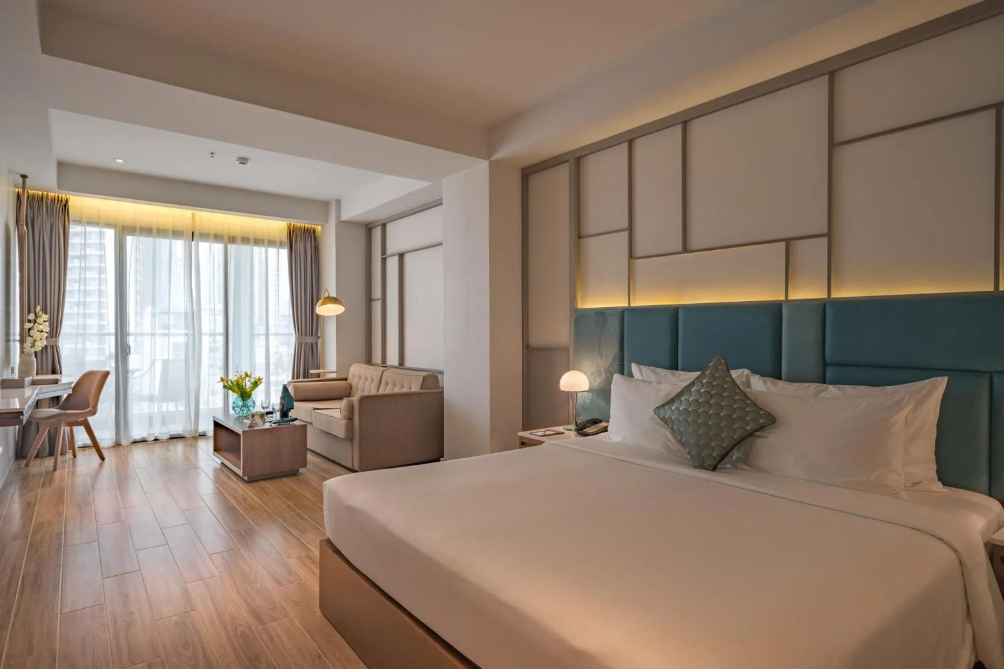 Photo of the whole room, Bed in Seaesta Nha Trang Hotel