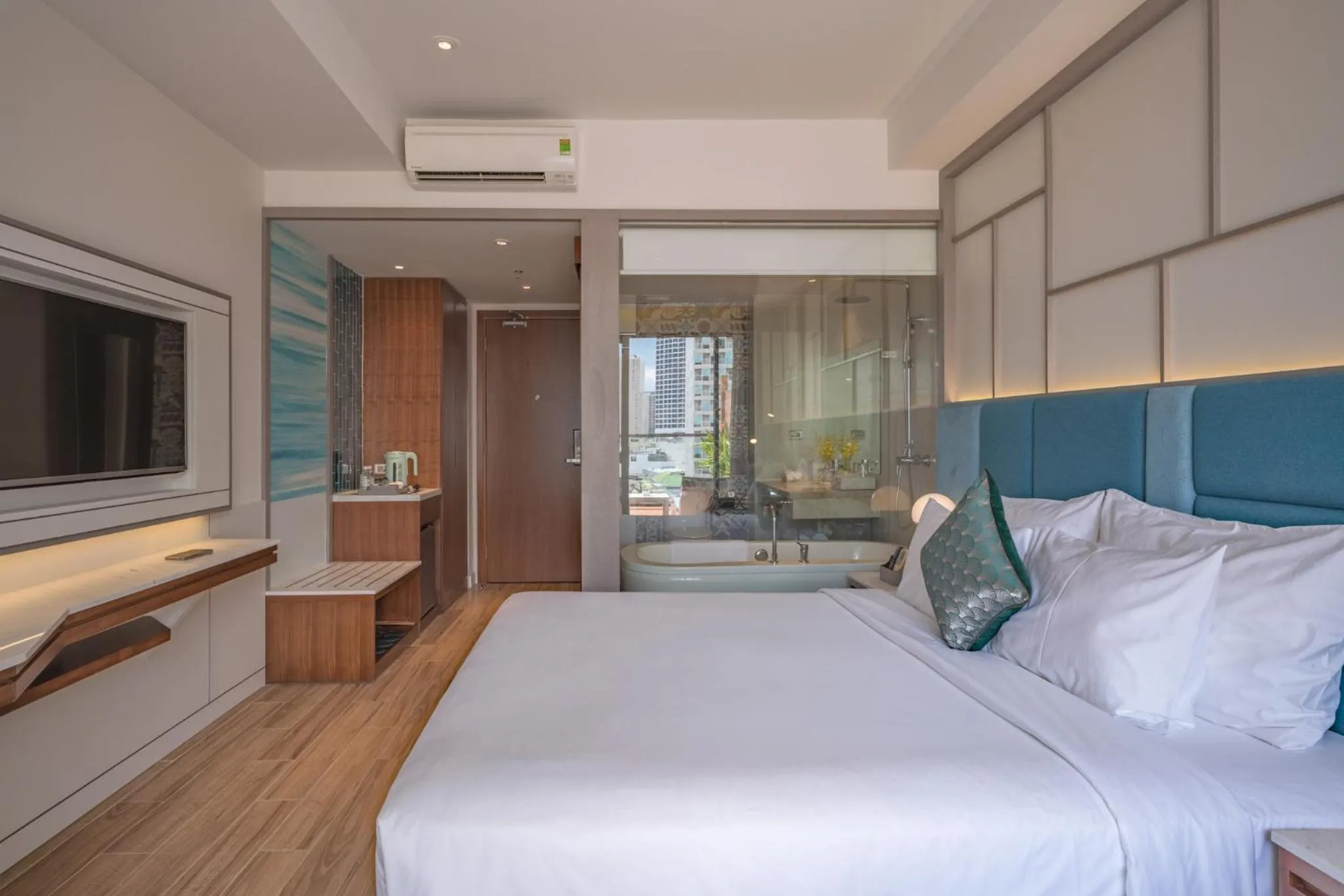 Photo of the whole room, Bed in Seaesta Nha Trang Hotel