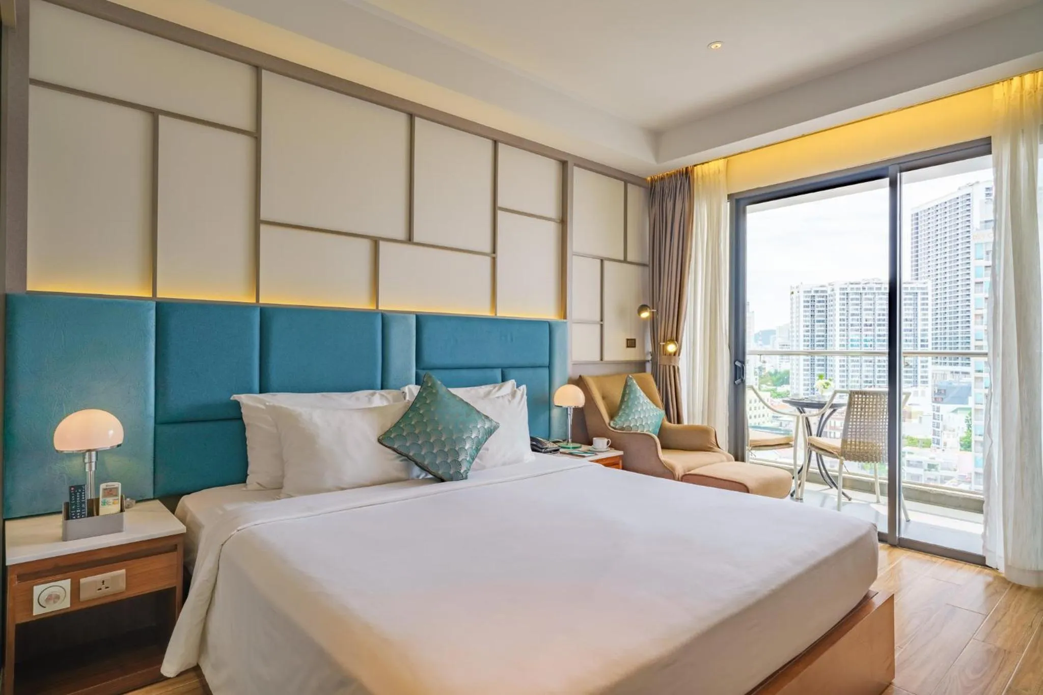 Photo of the whole room, Bed in Seaesta Nha Trang Hotel